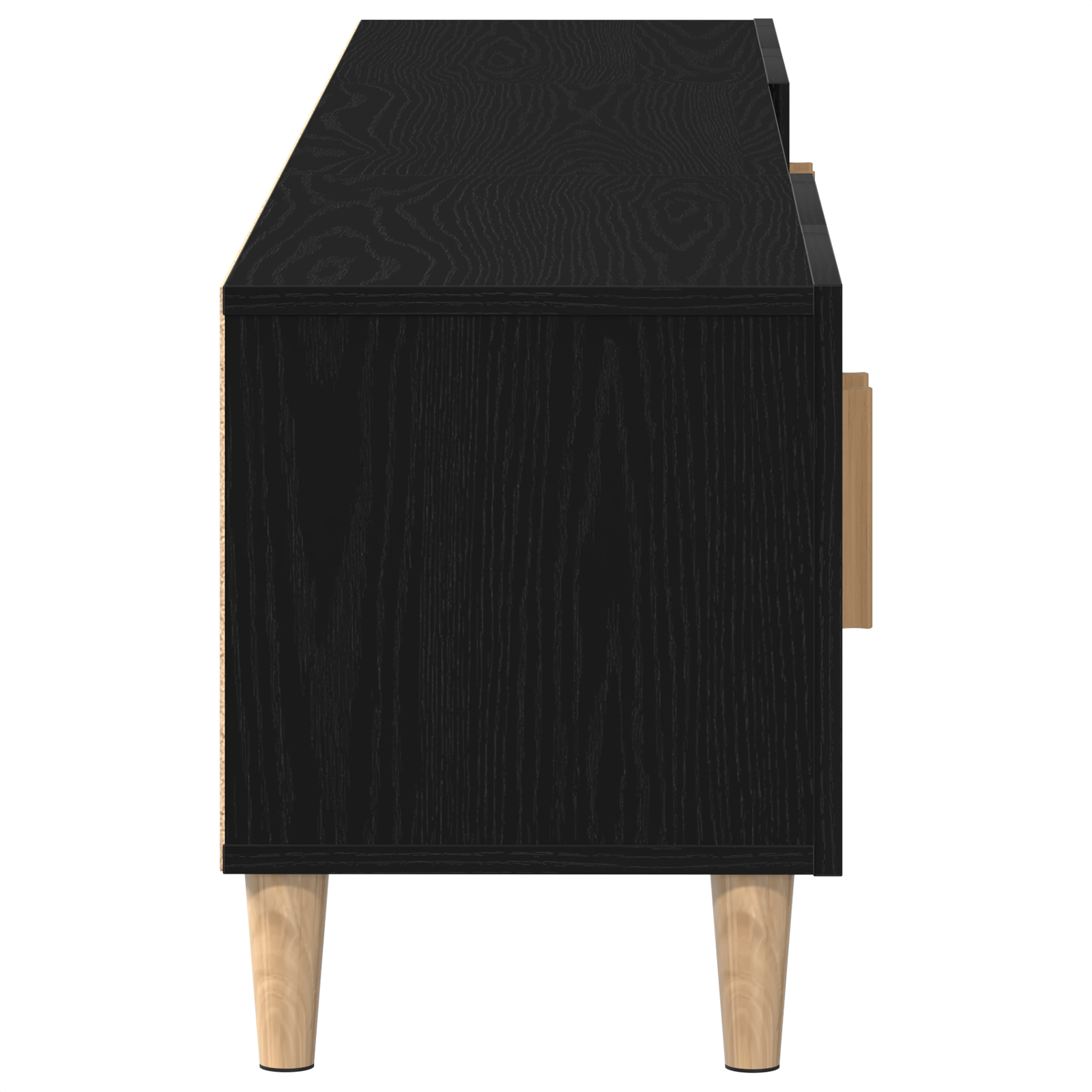 Dulap TV, stejar negru, 180x31,5x40 cm, lemn prelucrat — imaginea 8
