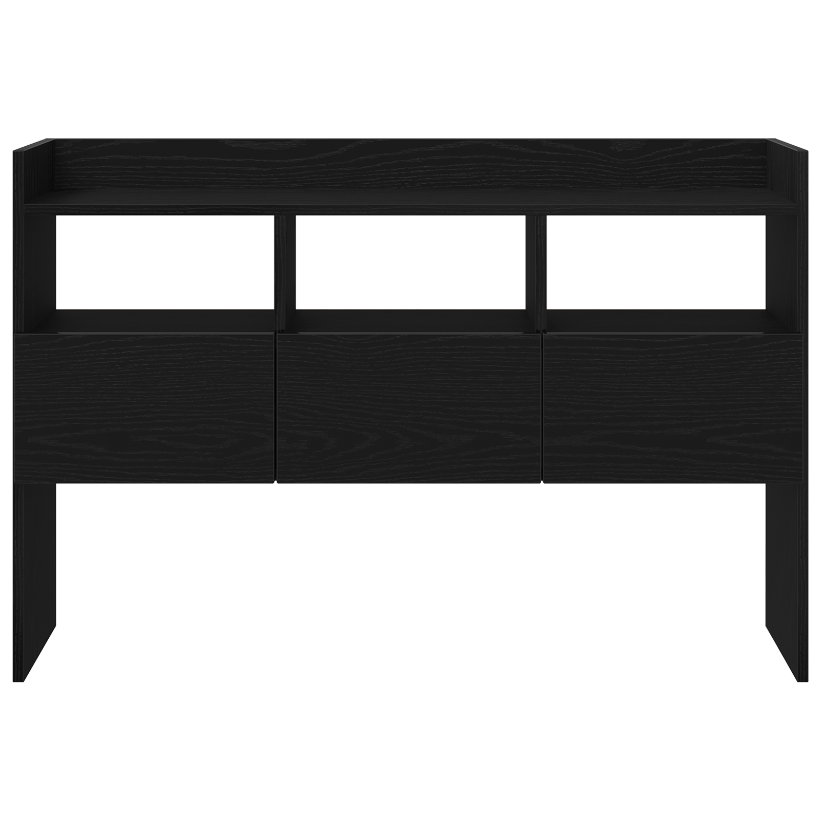 Bufet Negru din Stejar 105x30x70 cm Lemn — imaginea 7