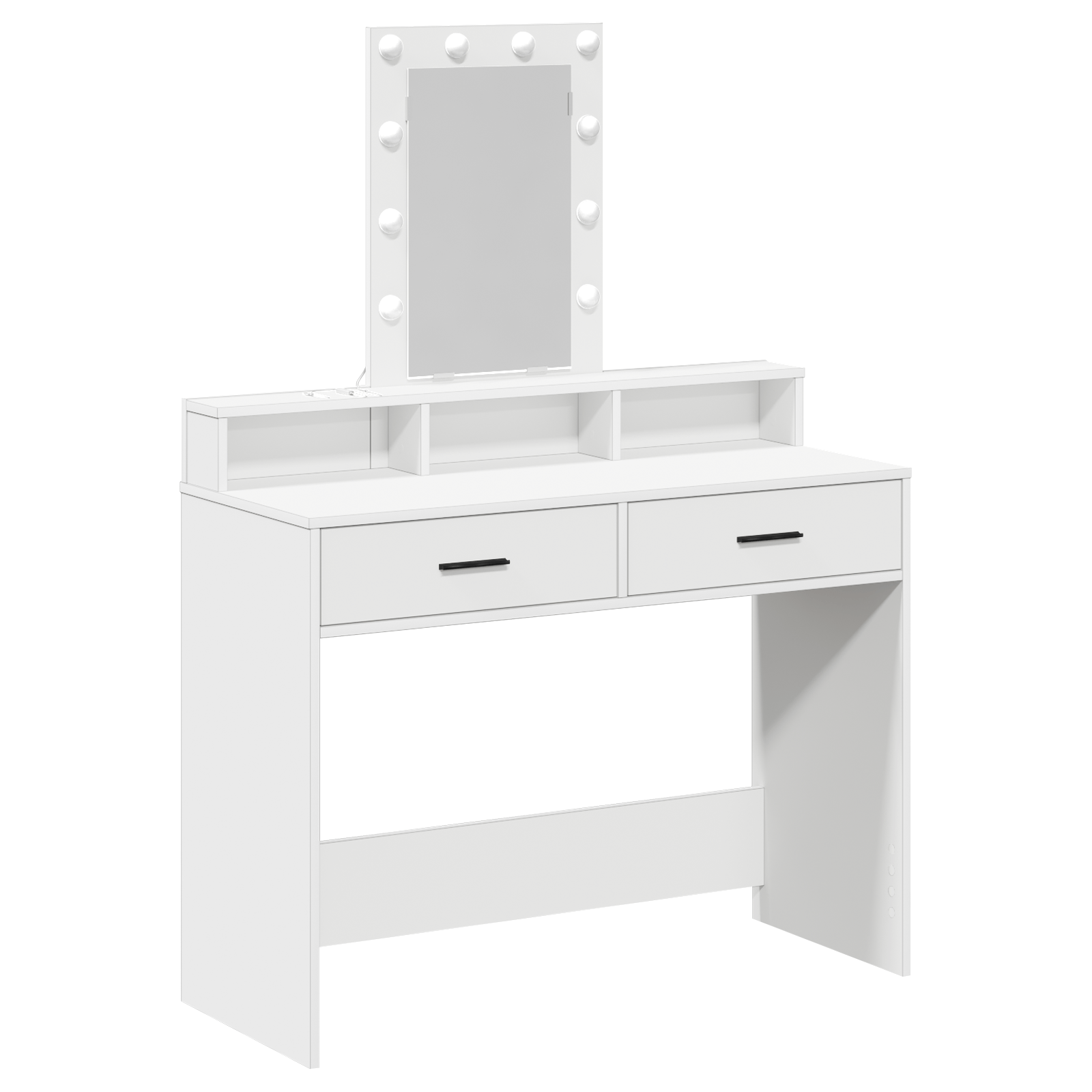 Masa de toaleta cu lumini LED Alb 100x41x140 cm — imaginea 2
