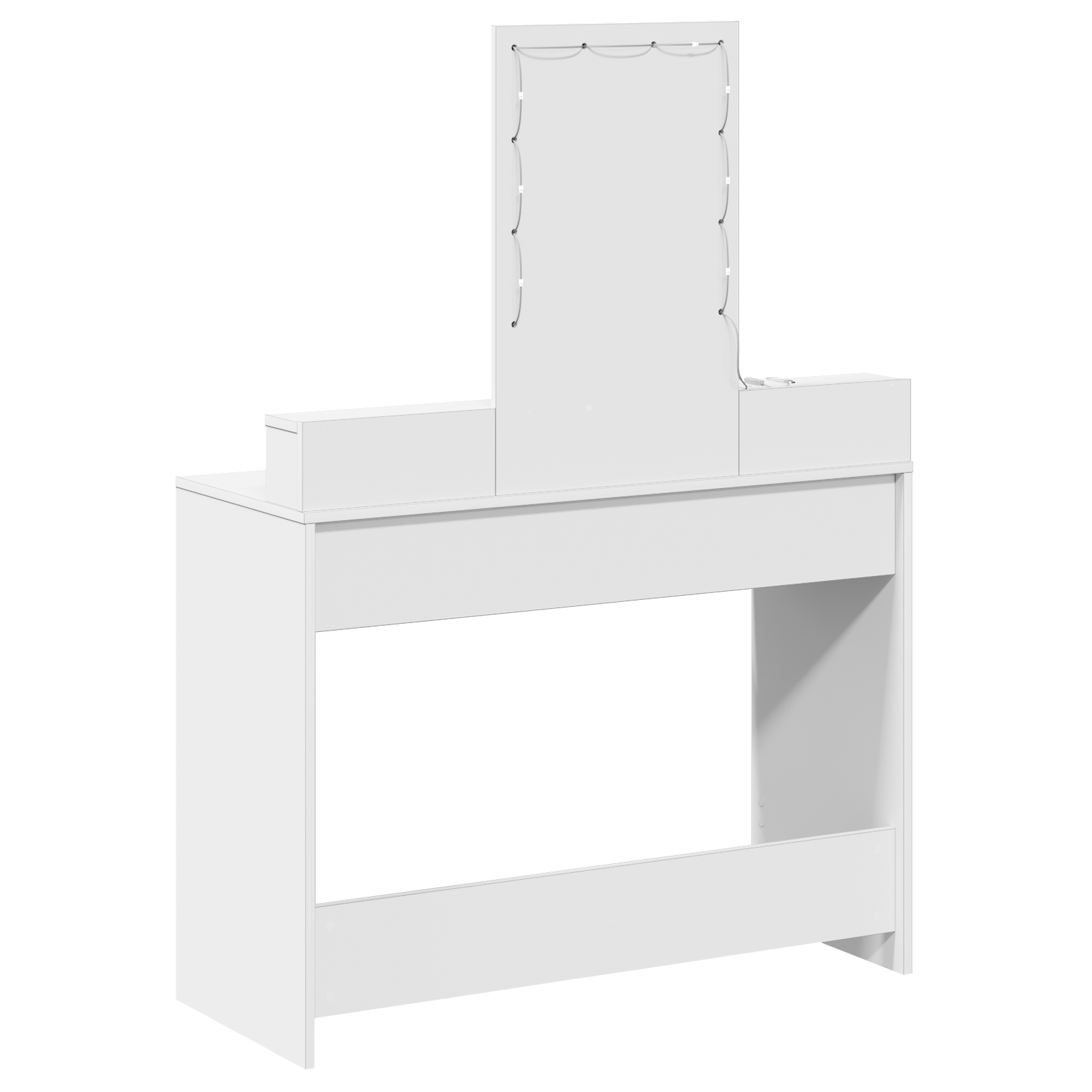 Masa de toaleta cu lumini LED Alb 100x41x140 cm — imaginea 7