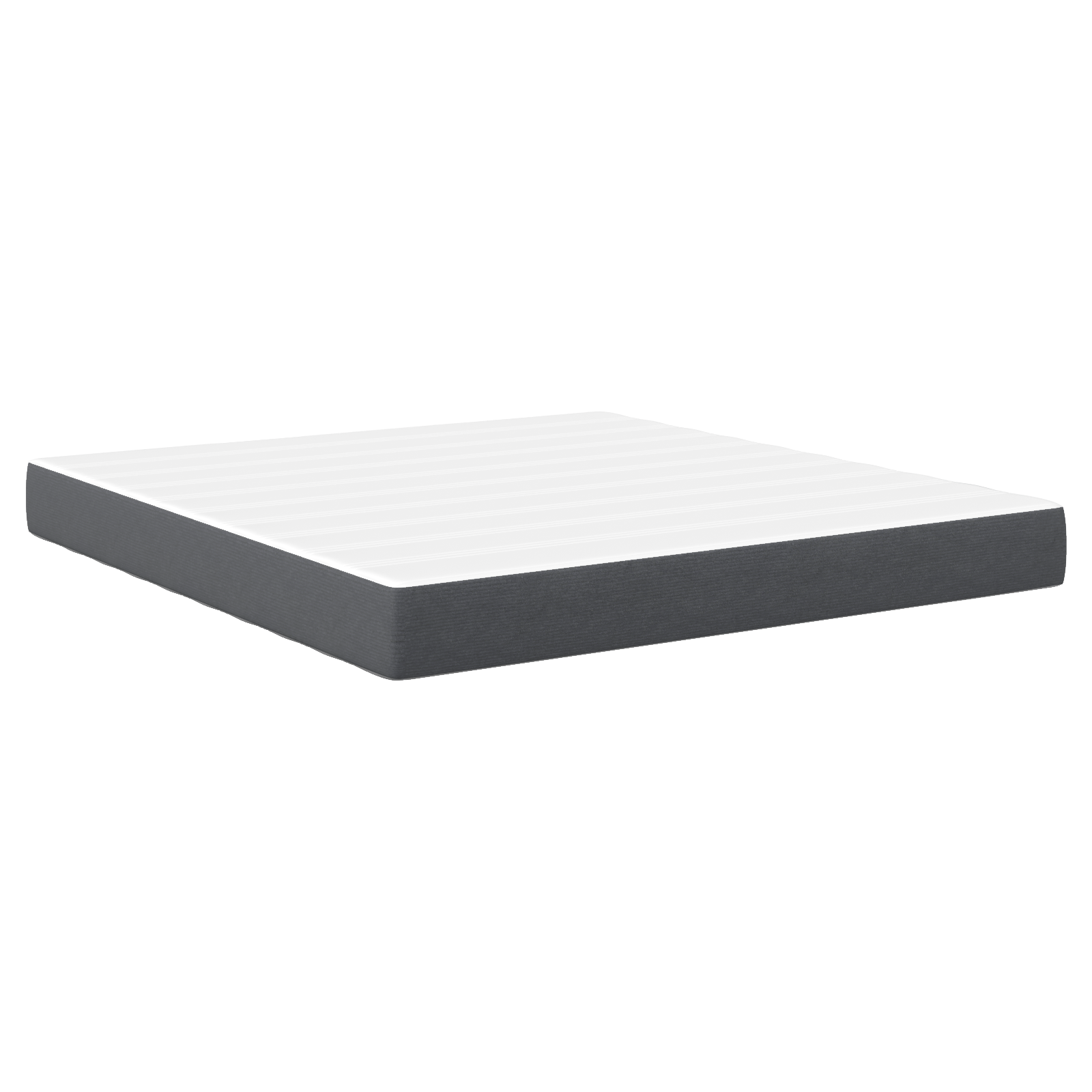 Saltea medie cu arcuri - Gri inchis - 180x200x20 cm Tesatura — imaginea 2