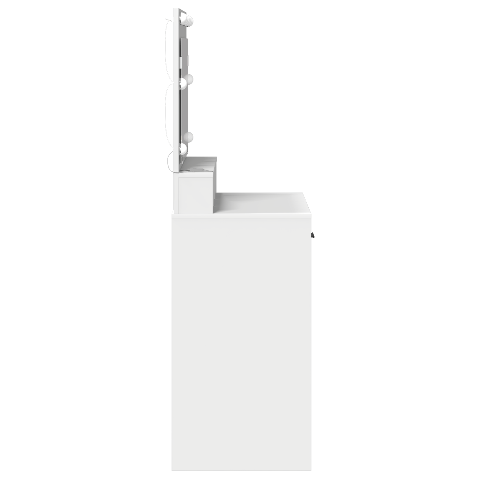 Masa de toaleta cu lumini LED, alb, 79x41x135 cm — imaginea 6