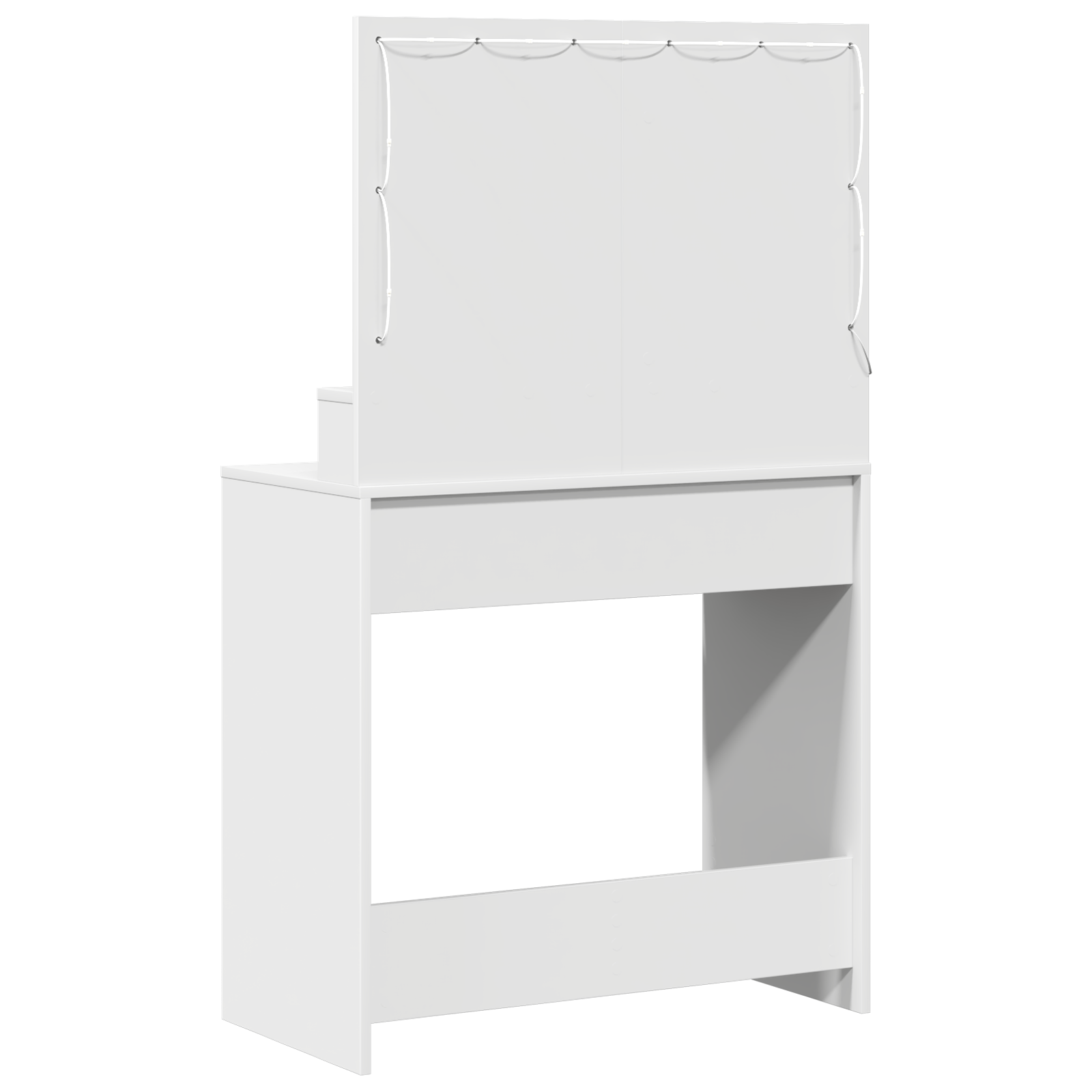 Masa de toaleta cu lumini LED, alb, 79x41x135 cm — imaginea 7