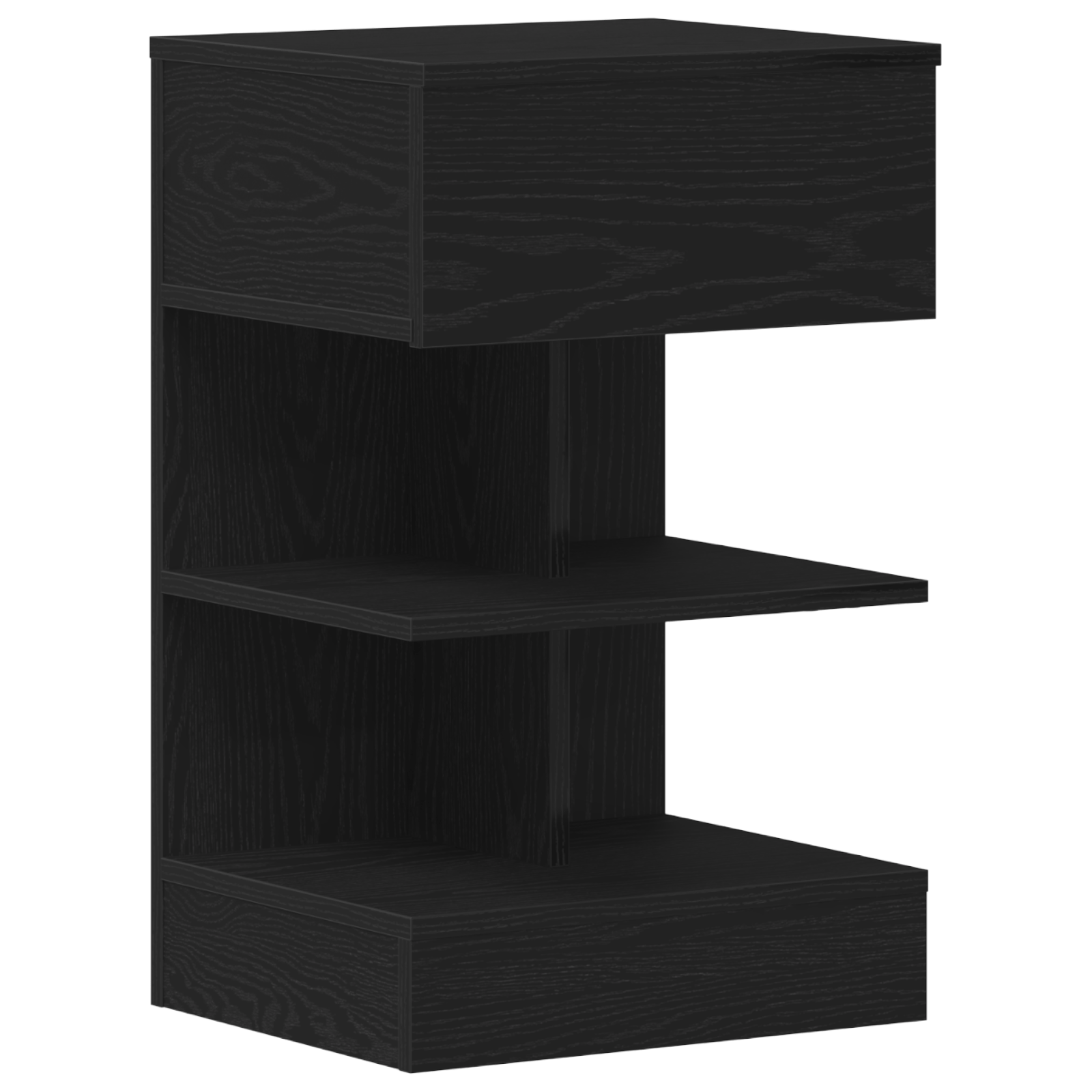 Noptiera, stejar negru, 40x35x65 cm, lemn prelucrat — imaginea 2