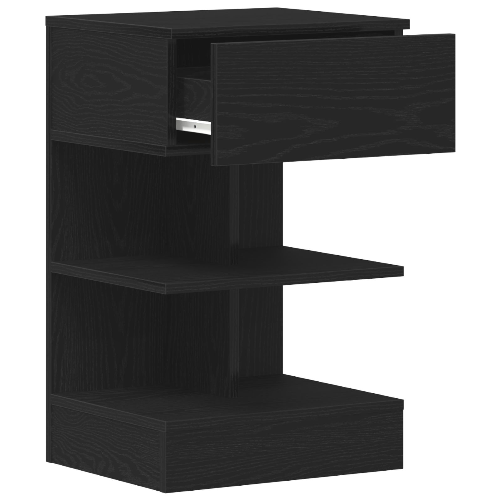 Noptiera, stejar negru, 40x35x65 cm, lemn prelucrat — imaginea 5