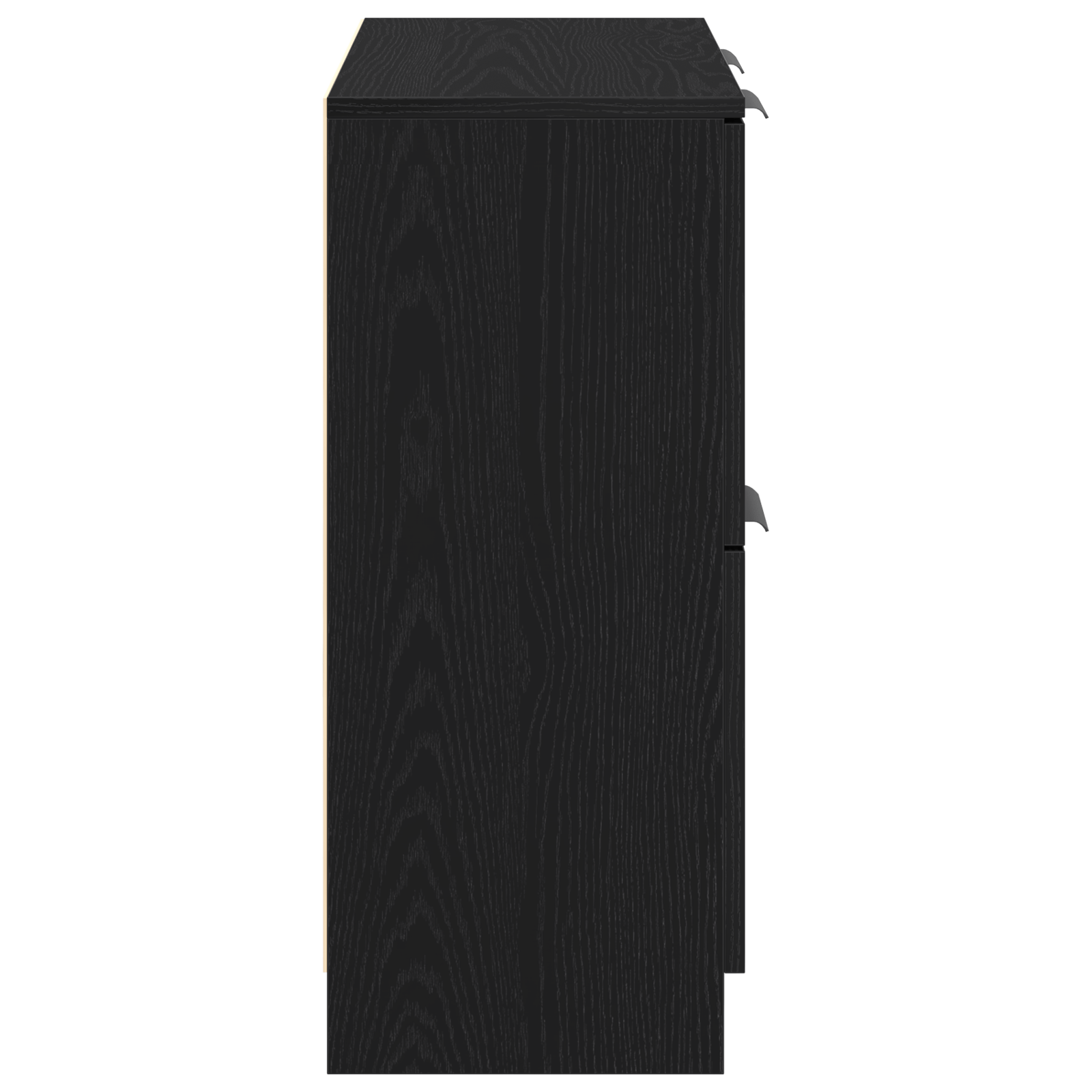 Bufet Negru din Stejar - 60 x 30 x 70 cm - Fabricat din Lemn Prelucrat — imaginea 7