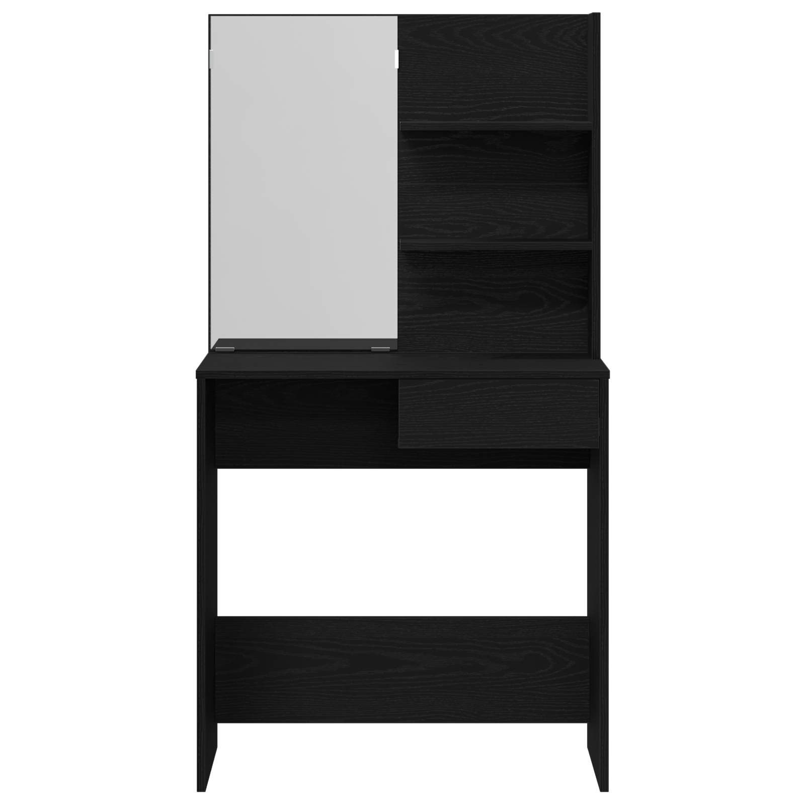 Masuta de toaleta cu oglinda, stejar negru, 74.5x40x141 cm — imaginea 7