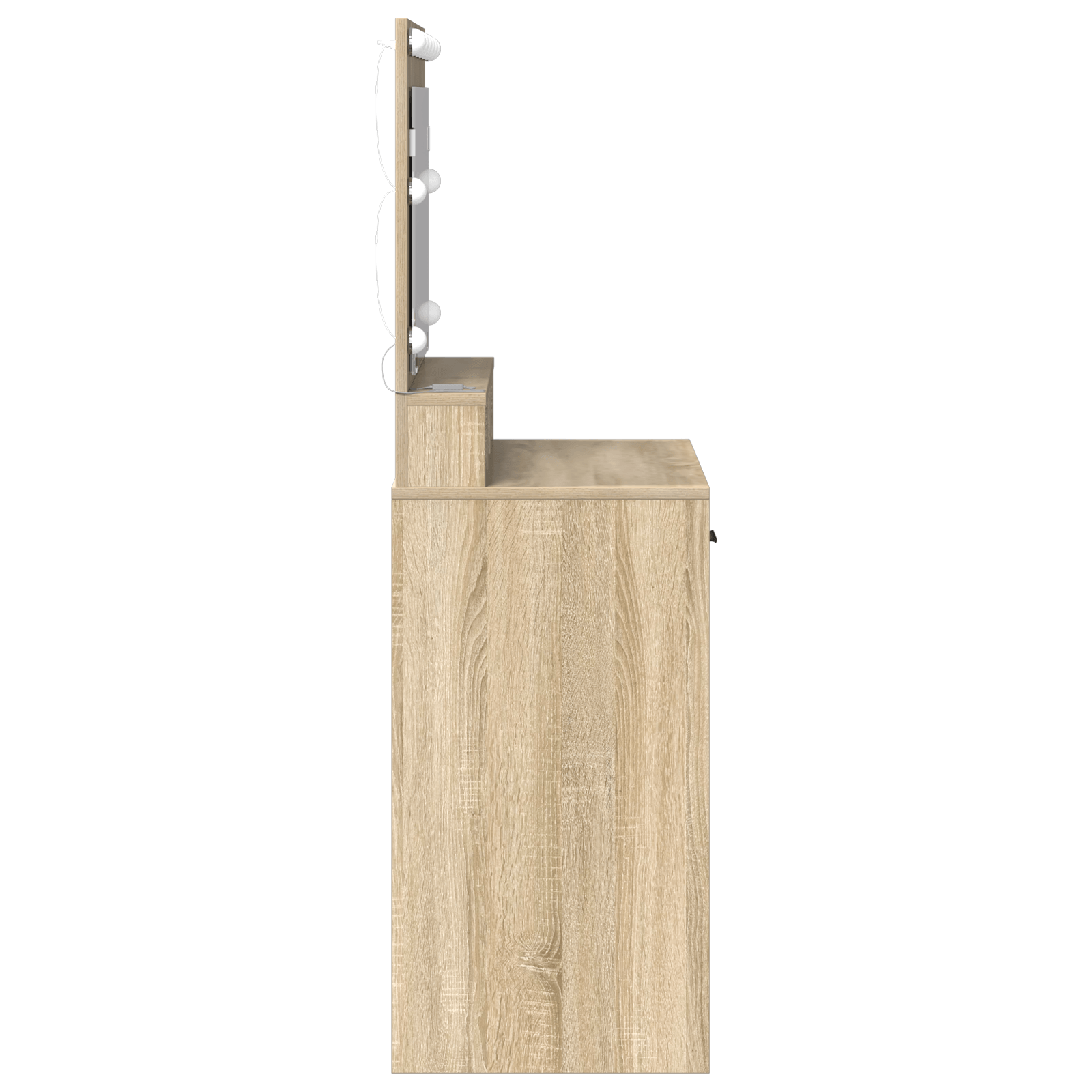 Masa de toaleta cu lumini LED, stejar sonoma, 79x41x135 cm — imaginea 6