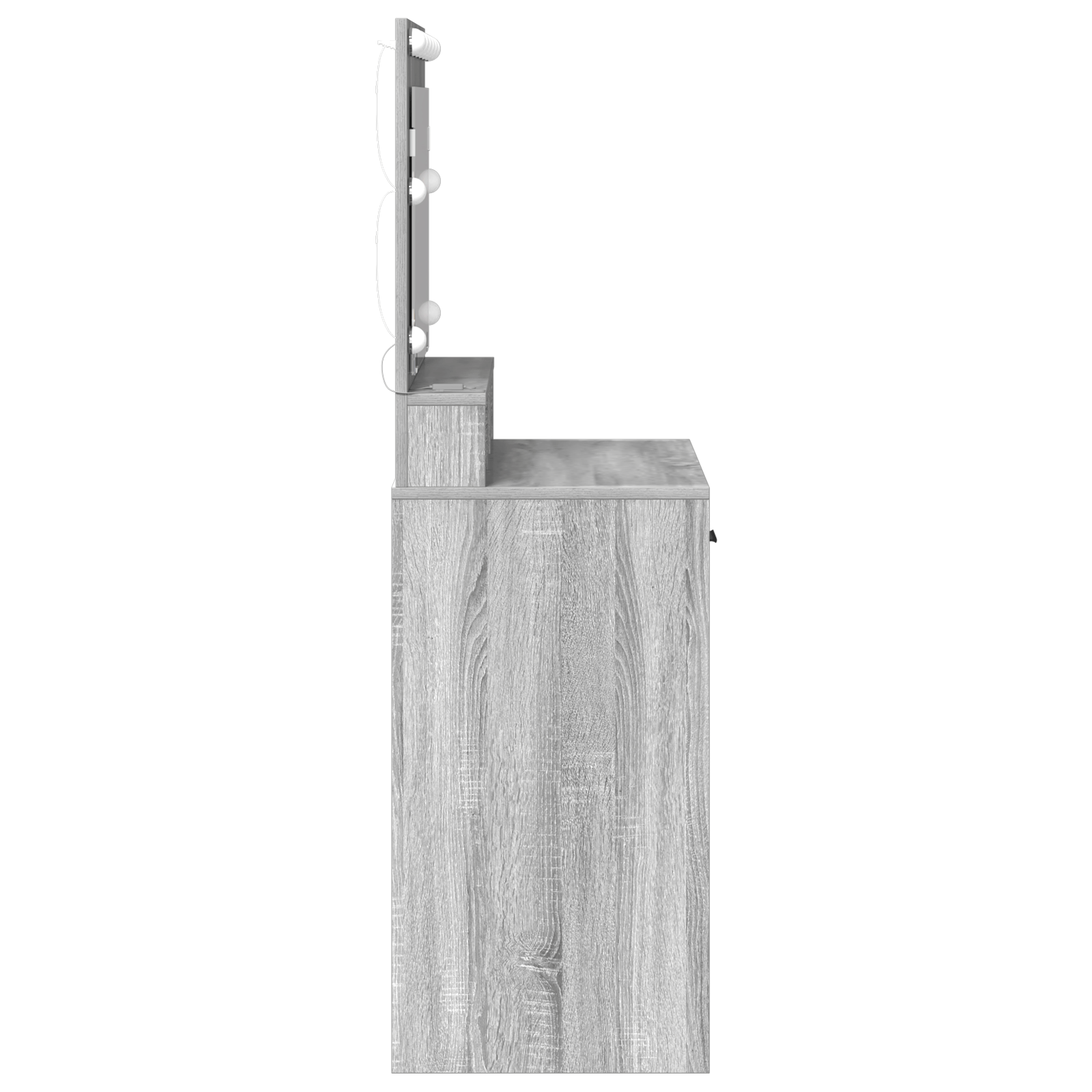 Masa de toaleta cu lumini LED, gri sonoma, 79x41x135 cm — imaginea 6