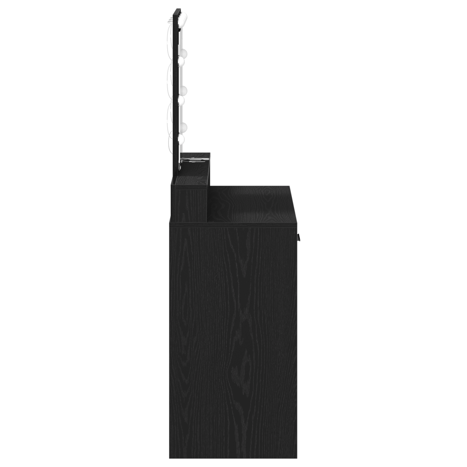 Masa de toaleta cu LED, stejar negru, 79x41x140 cm — imaginea 6
