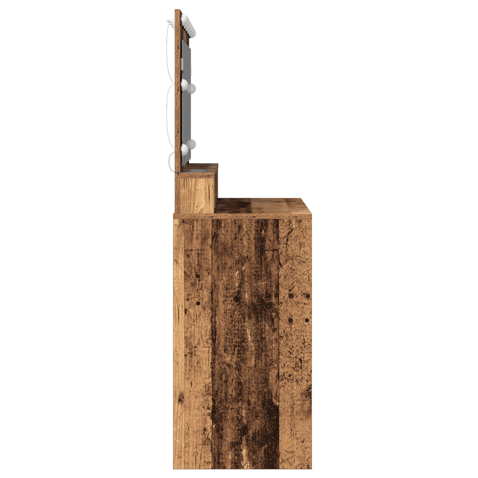 Masa de toaleta cu lumini LED, lemn vintage, 100x41x135 cm — imaginea 5