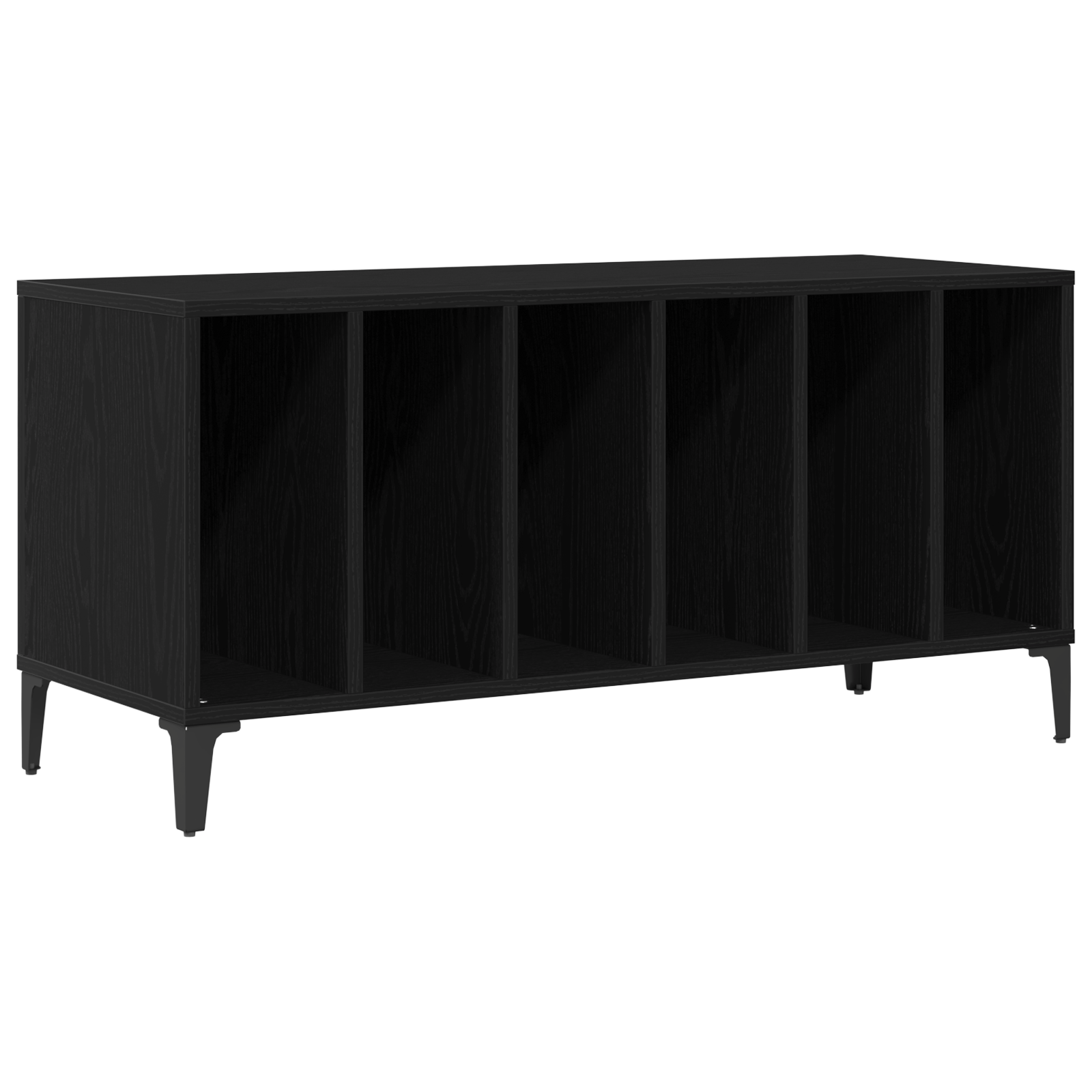 Cabinet pentru inregistrari Stejar negru - 100x38x48 cm Fabricat din lemn prelucrat — imaginea 2