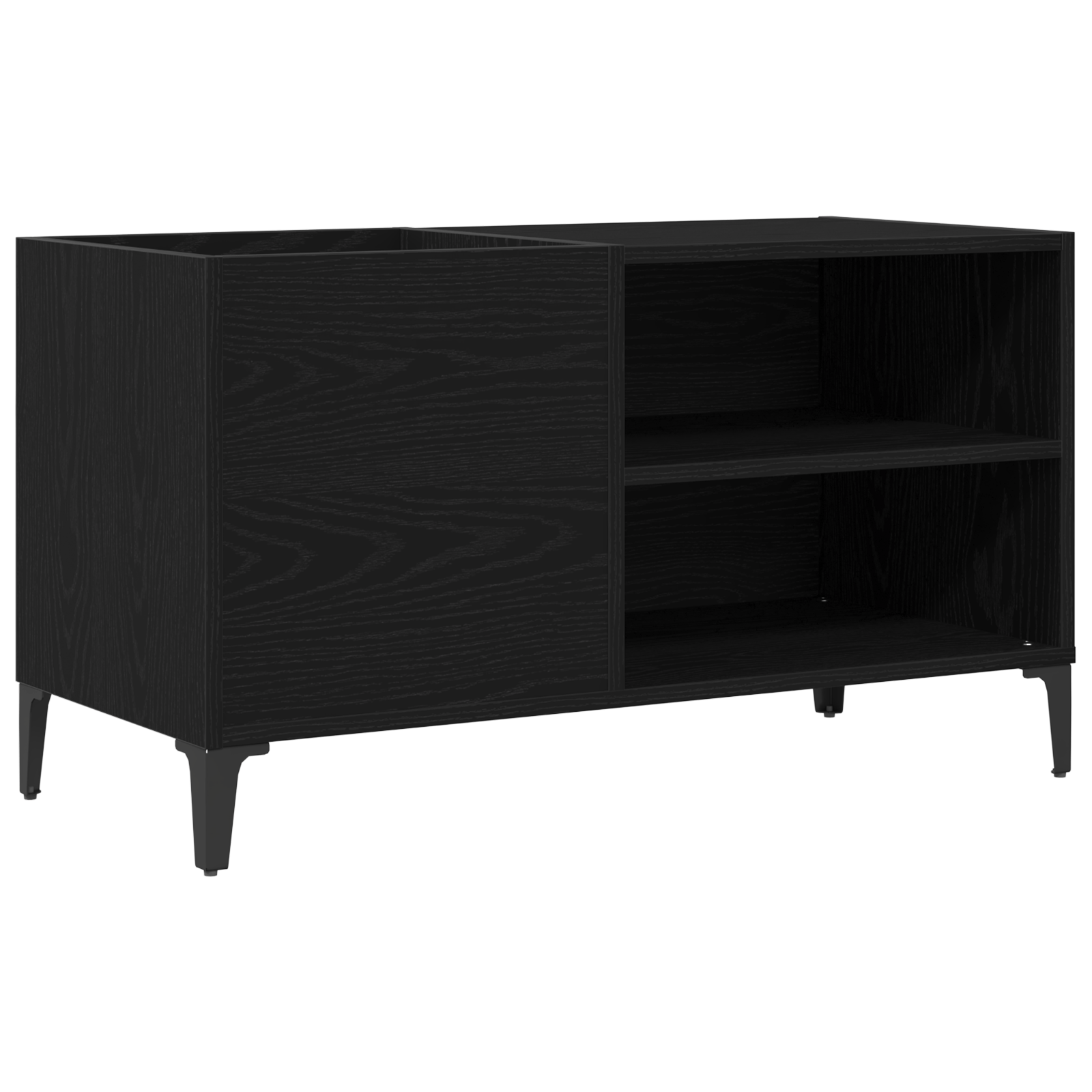 Dulap pentru discuri, stejar negru 84,5x38x48 cm lemn prelucrat — imaginea 2
