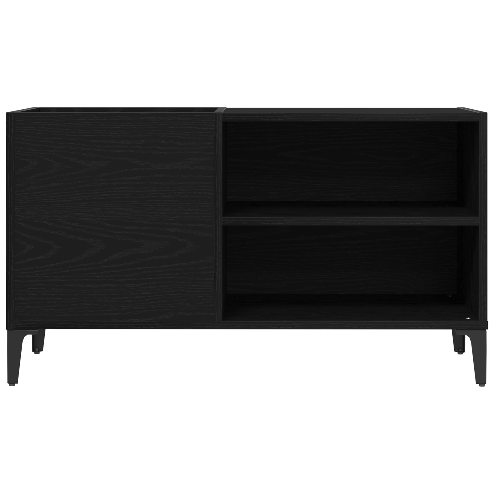Dulap pentru discuri, stejar negru 84,5x38x48 cm lemn prelucrat — imaginea 5