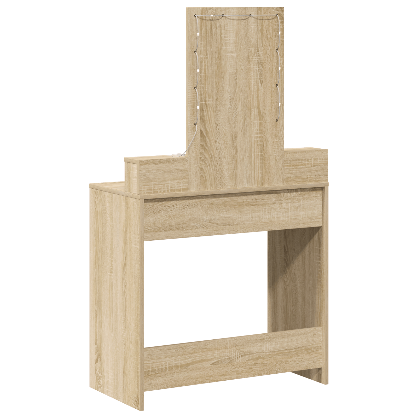 Masa de toaleta cu LED, stejar sonoma, 79x41x140 cm — imaginea 7
