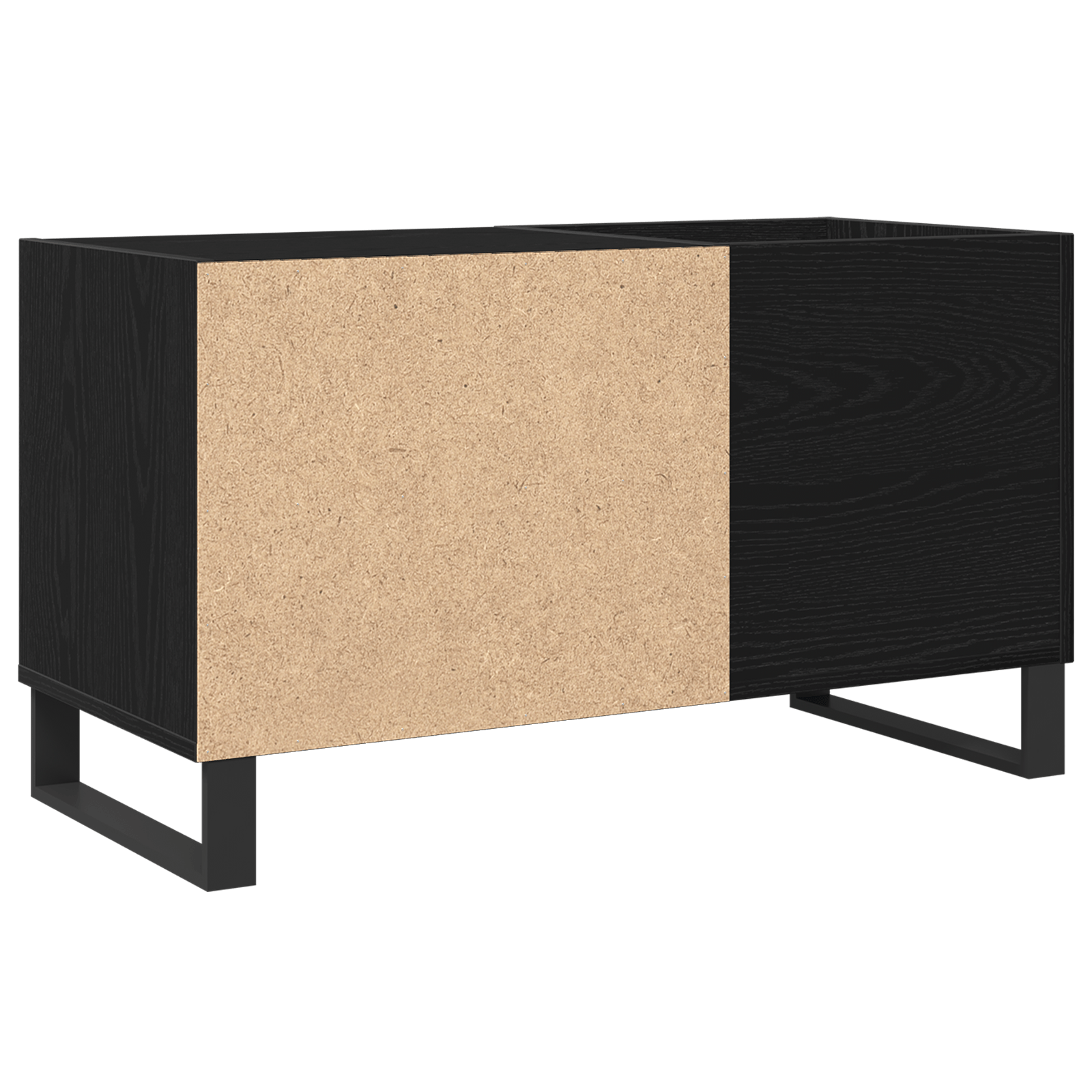 Dulap pentru discuri Negru Stejar 84,5x38x48 cm Lemn prelucrat — imaginea 2