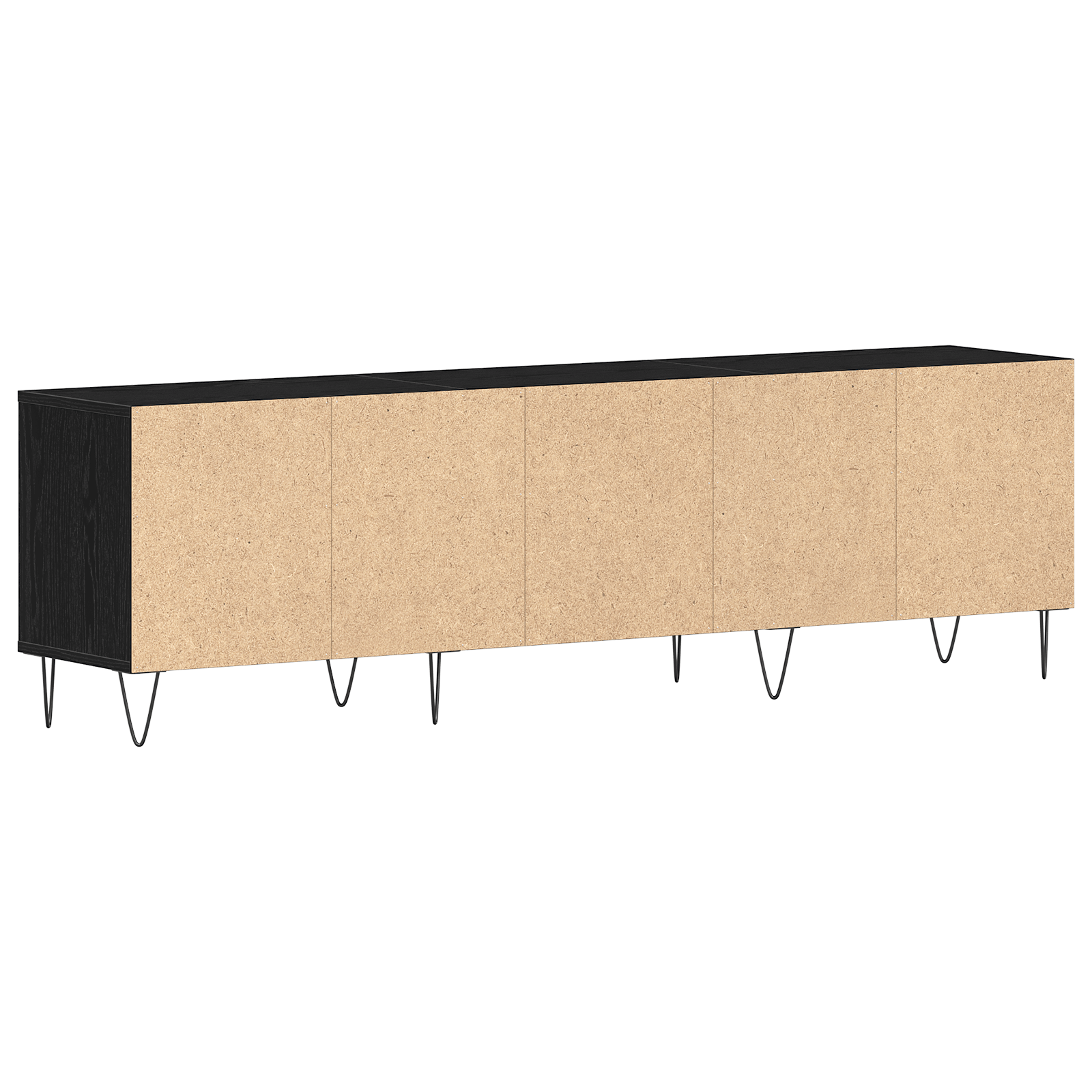 Dulap TV, stejar negru, 150x30x44,5 cm, lemn prelucrat — imaginea 6