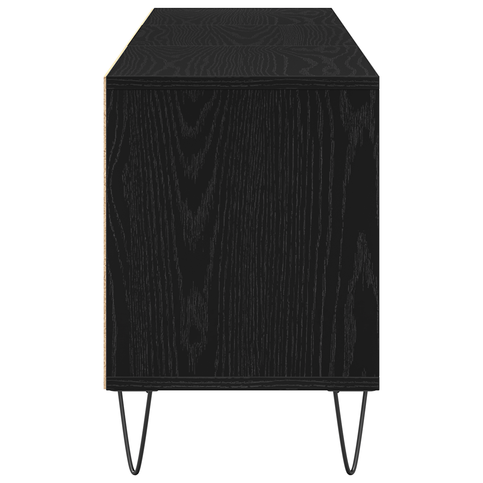 Dulap TV, stejar negru, 150x30x44,5 cm, lemn prelucrat — imaginea 8