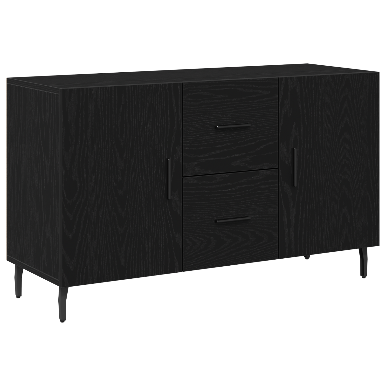 Constatator Negru Stejar 100x36x60 cm din Lemn Ingineresc — imaginea 2