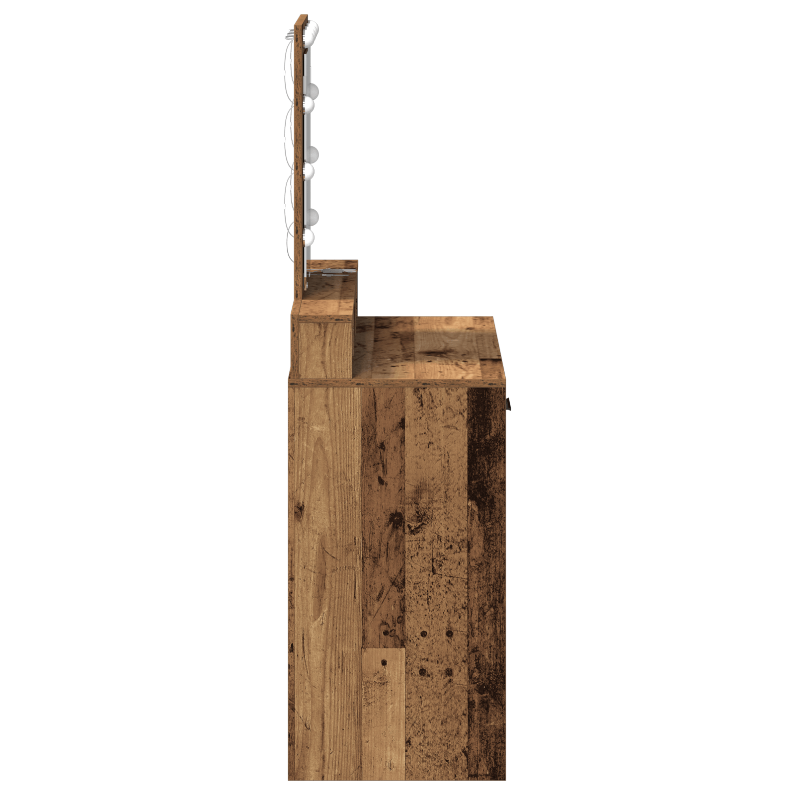 Masa de toaleta cu LED, lemn vintage, 79x41x140 cm — imaginea 6