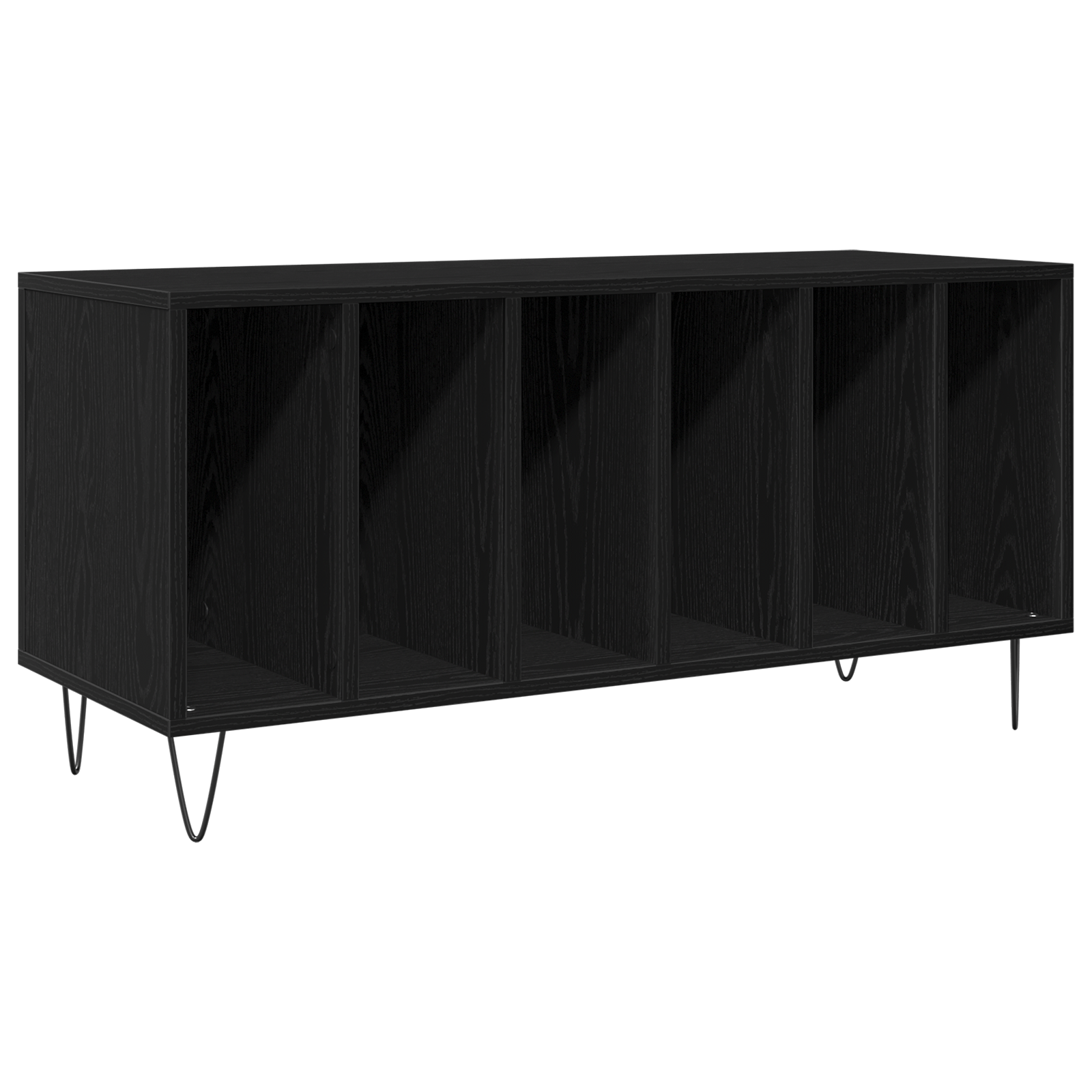 Dulap pentru discuri, stejar negru 100x38x48 cm lemn prelucrat — imaginea 2