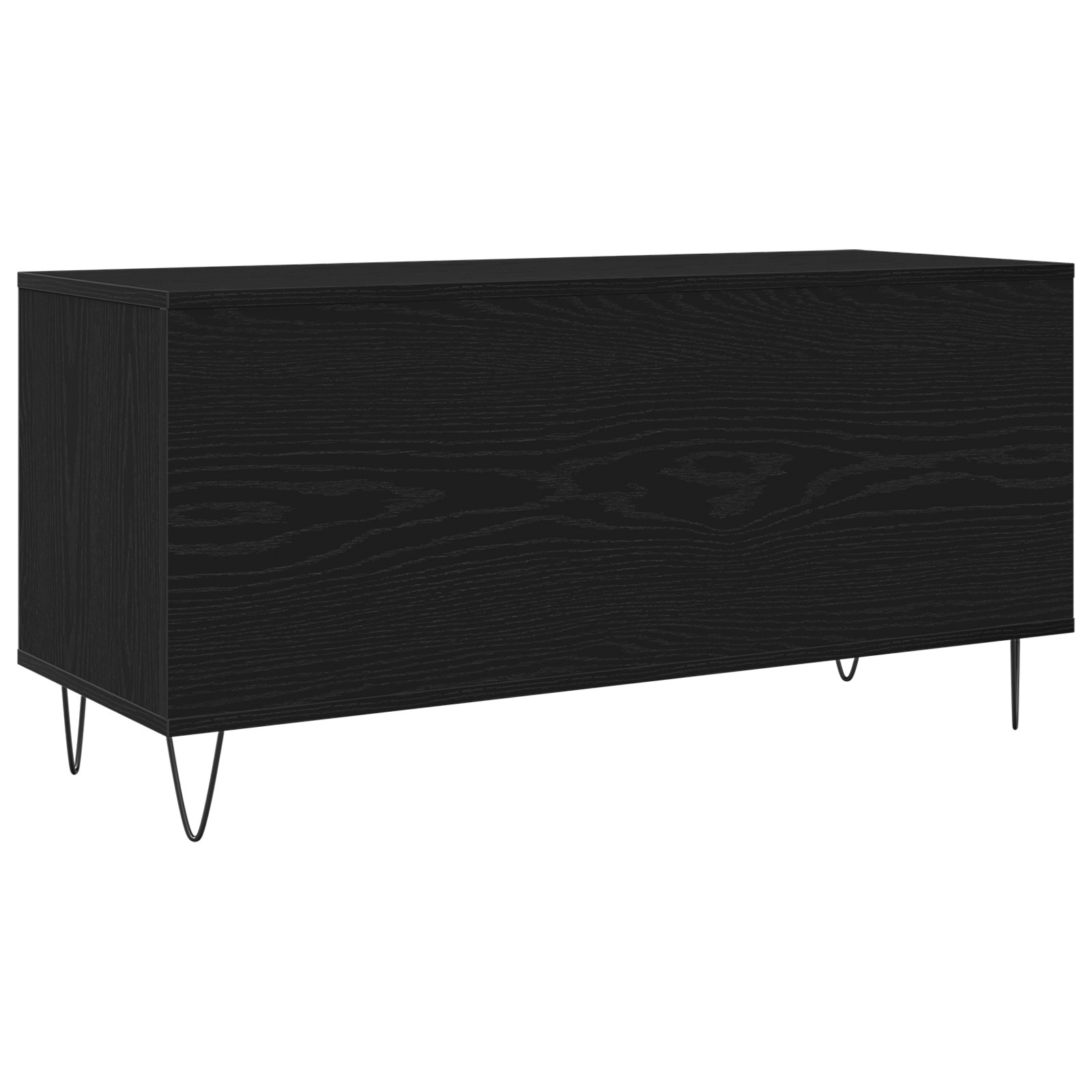 Dulap pentru discuri, stejar negru 100x38x48 cm lemn prelucrat — imaginea 4