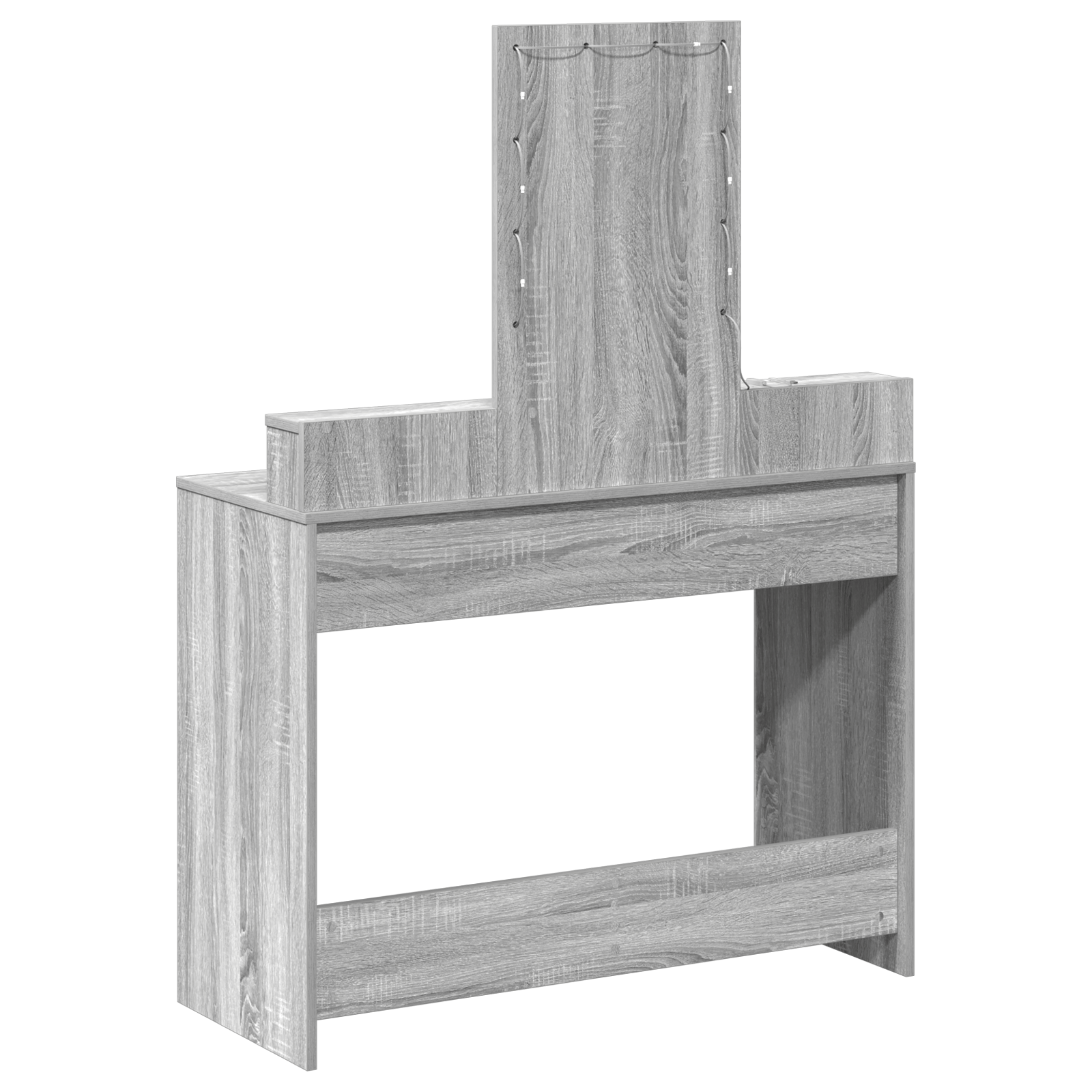Masa de toaleta cu lumini LED Gri Sonoma 100x41x140 cm — imaginea 7