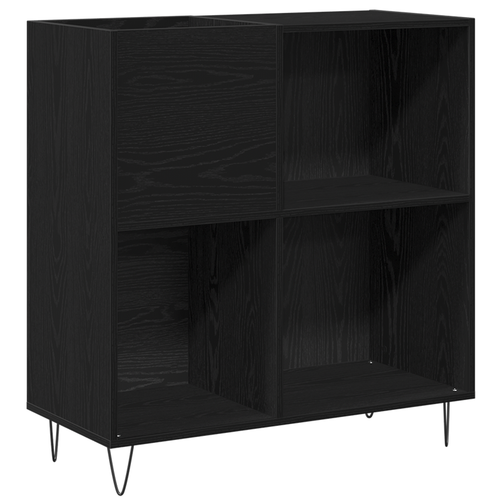 Dulap pentru discuri, stejar negru 84,5x38x90 cm lemn prelucrat — imaginea 2