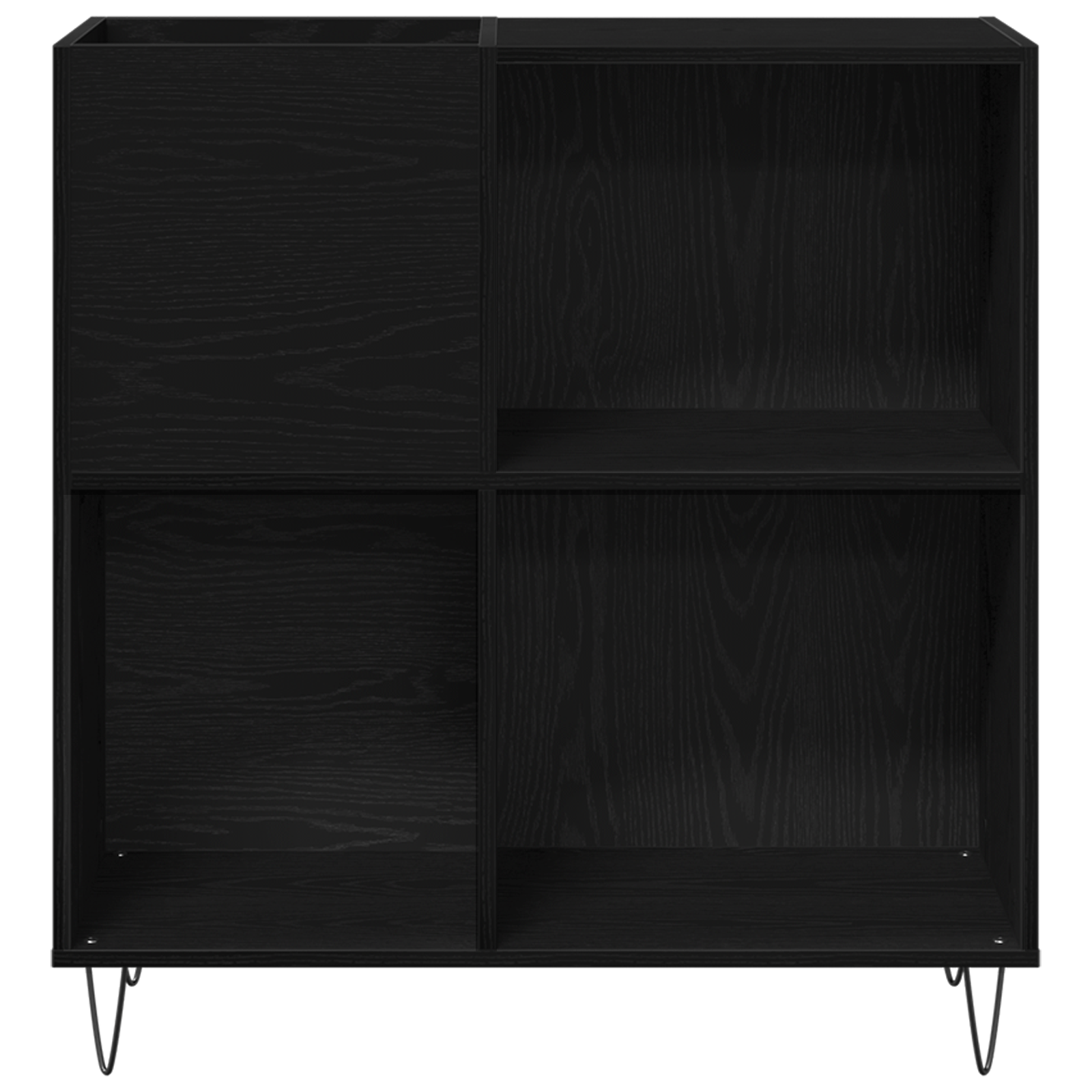 Dulap pentru discuri, stejar negru 84,5x38x90 cm lemn prelucrat — imaginea 5