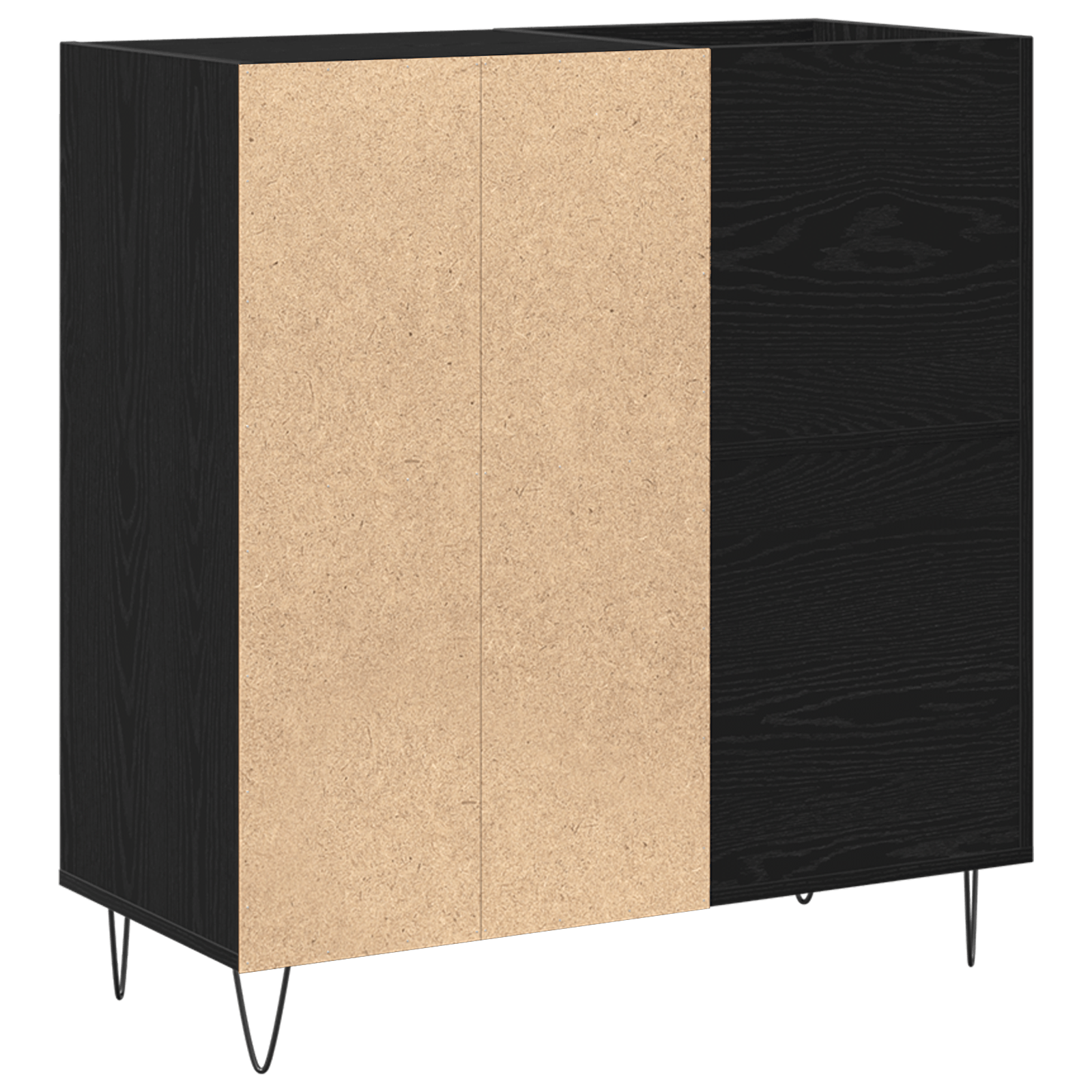Dulap pentru discuri, stejar negru 84,5x38x90 cm lemn prelucrat — imaginea 7