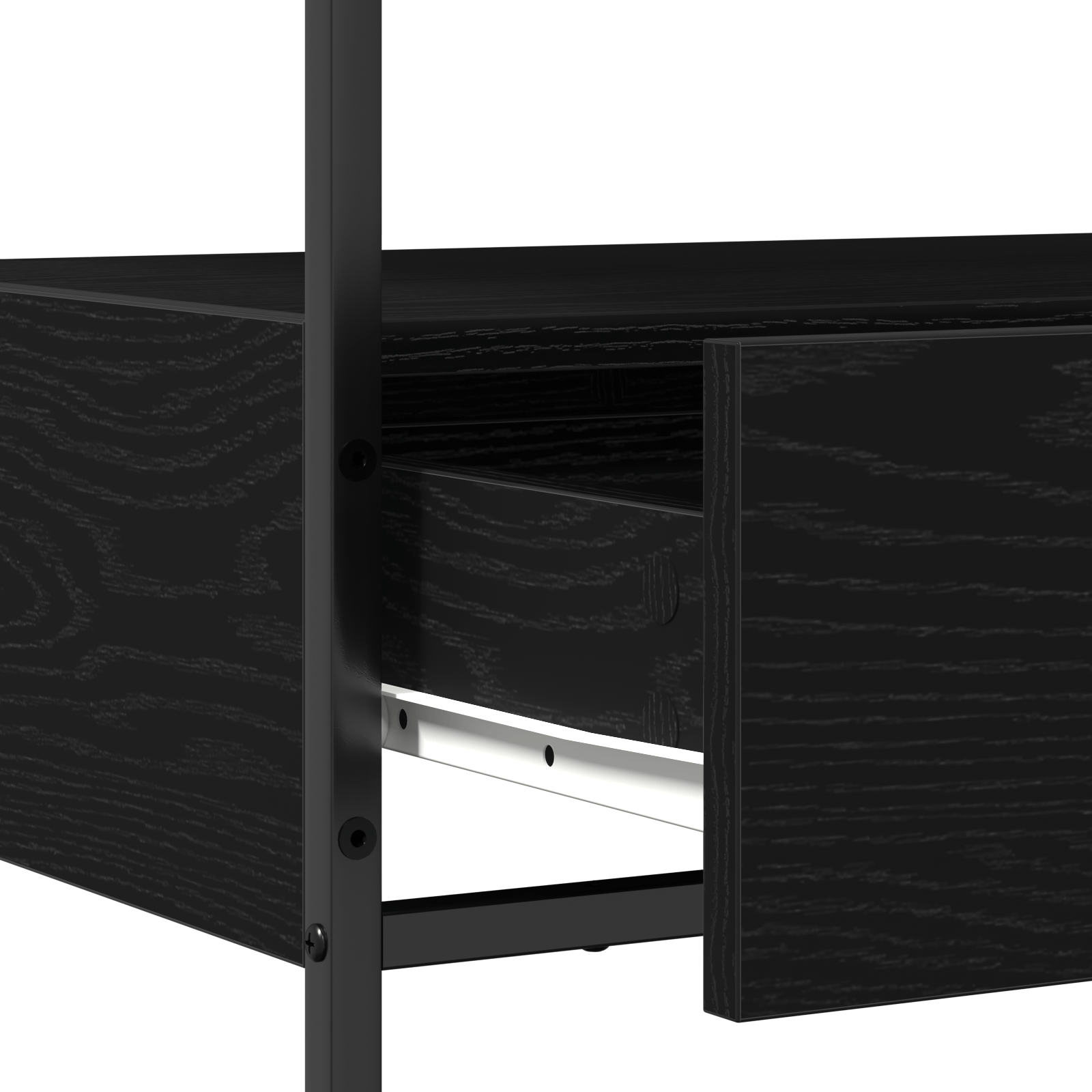 Masuta consola, stejar negru 75x40x75 cm lemn prelucrat si otel — imaginea 7