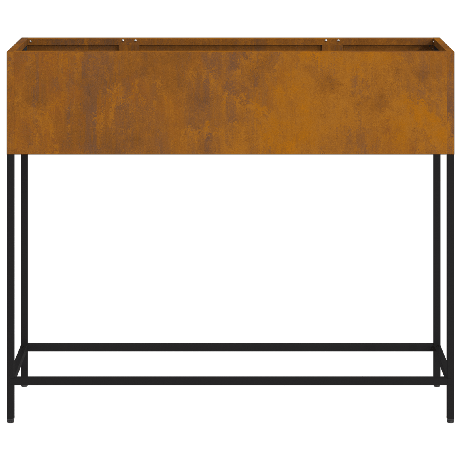 Jardiniera ridicata de gradina, 100x26x82 cm, otel corten — imaginea 6