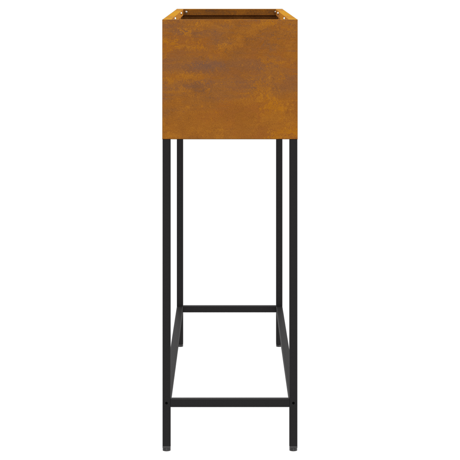 Jardiniera ridicata de gradina, 100x26x82 cm, otel corten — imaginea 7