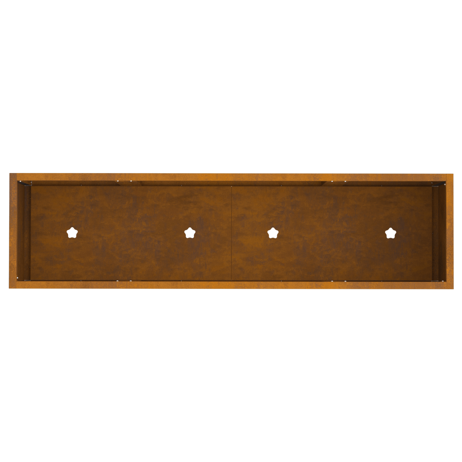 Jardiniera ridicata de gradina, 100x26x82 cm, otel corten — imaginea 8