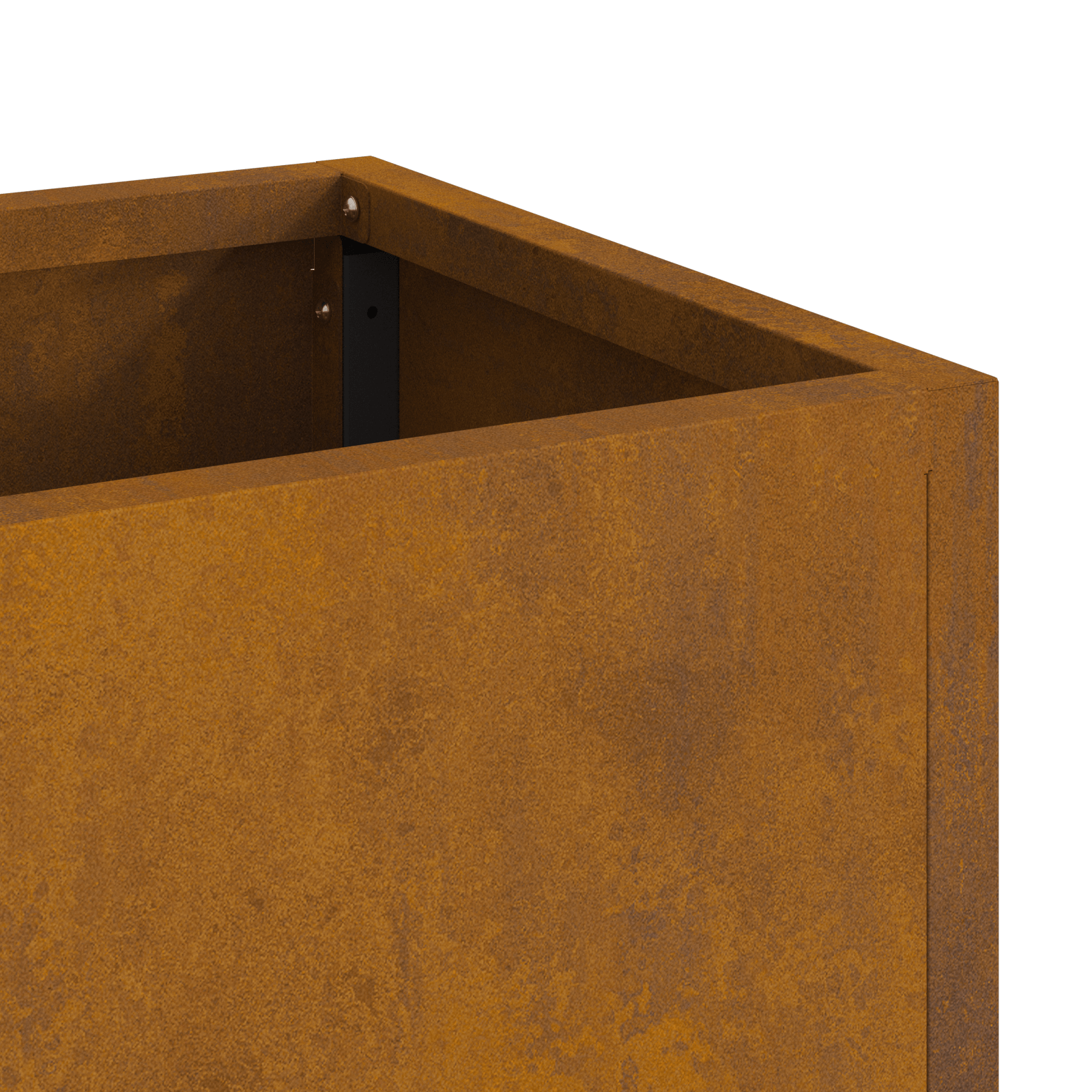 Jardiniera ridicata de gradina, 100x26x82 cm, otel corten — imaginea 9
