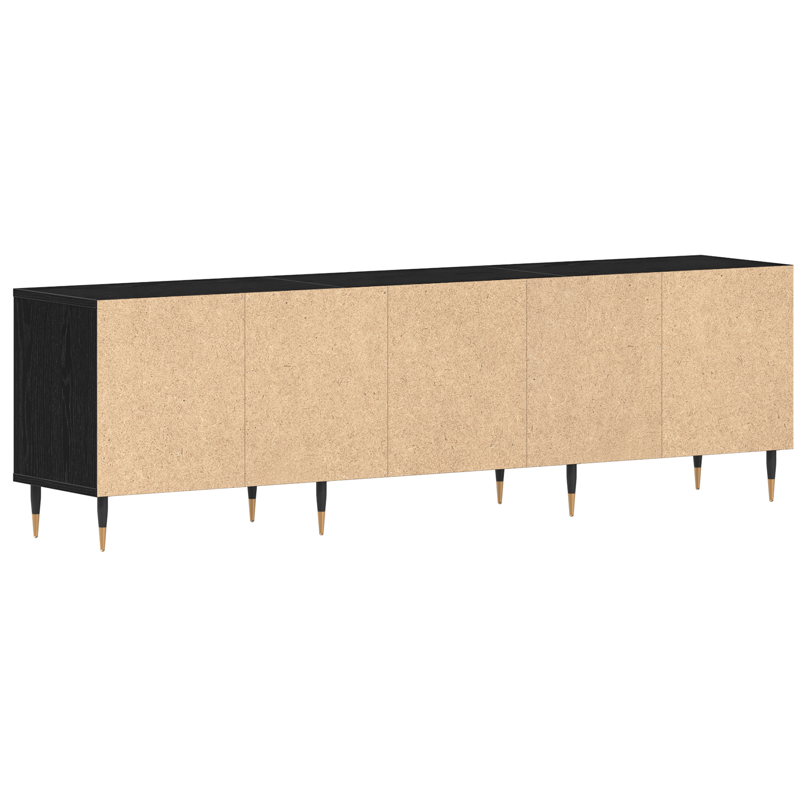 Dulap TV, stejar negru, 150x30x44,5 cm, lemn prelucrat — imaginea 6