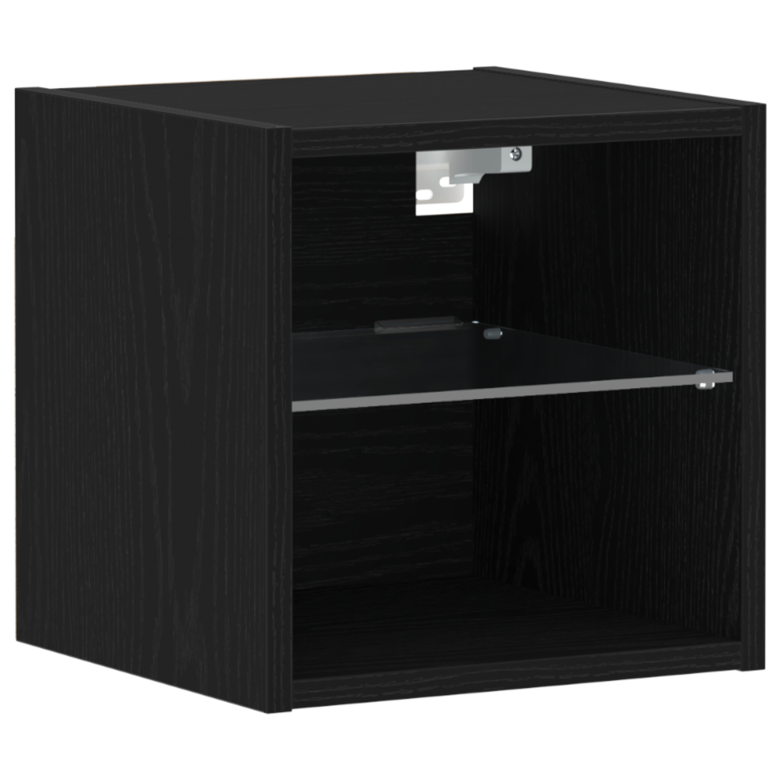 Dulap TV cu LED, stejar negru, 30x28,5x30 cm, lemn prelucrat — imaginea 2