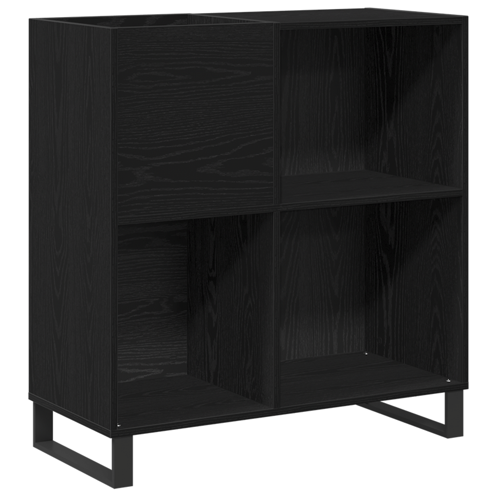 Dulap pentru discuri, stejar negru 84,5x38x89 cm lemn prelucrat — imaginea 2