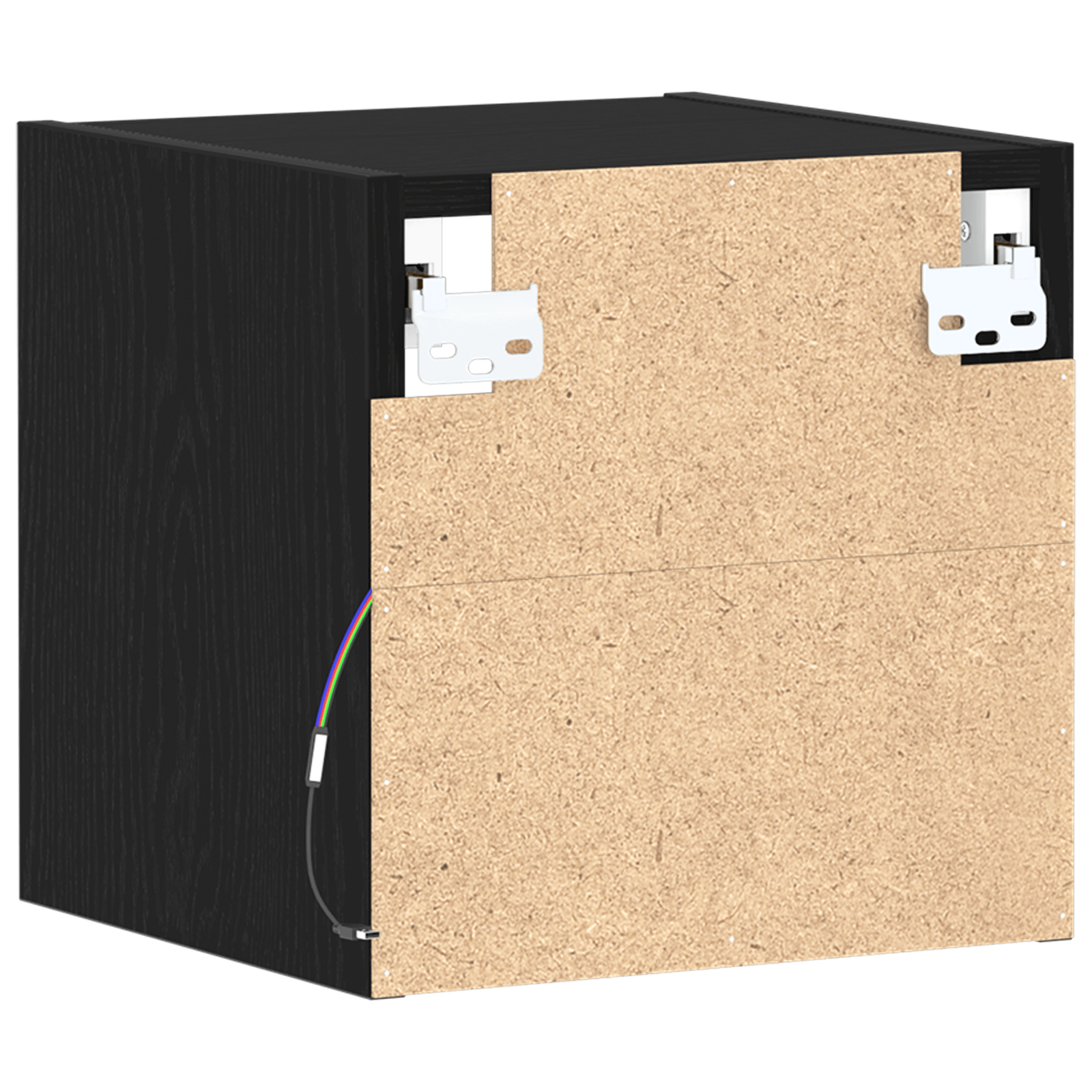 Dulap TV cu LED, stejar negru, 30x28,5x30 cm, lemn prelucrat — imaginea 8