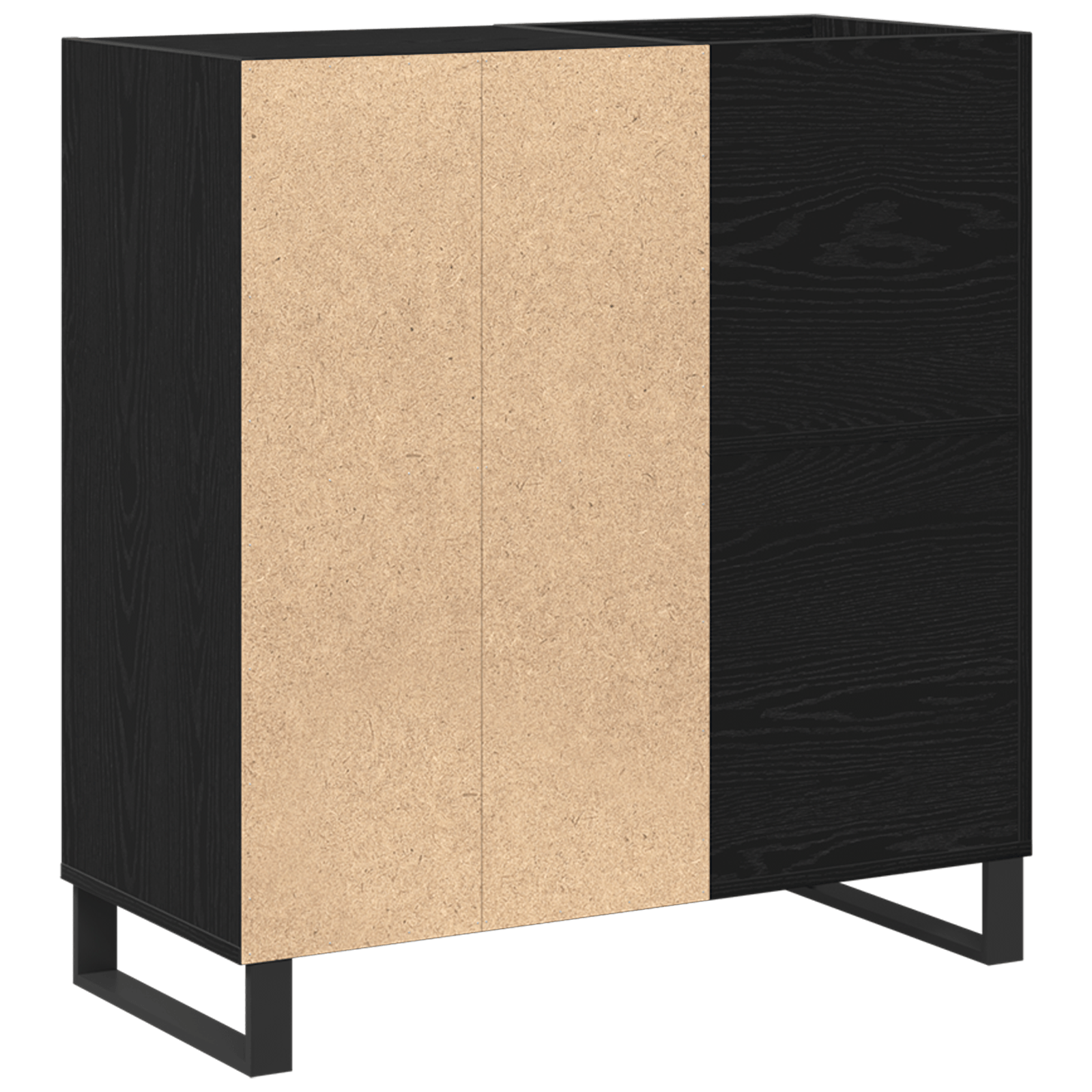 Dulap pentru discuri, stejar negru 84,5x38x89 cm lemn prelucrat — imaginea 4