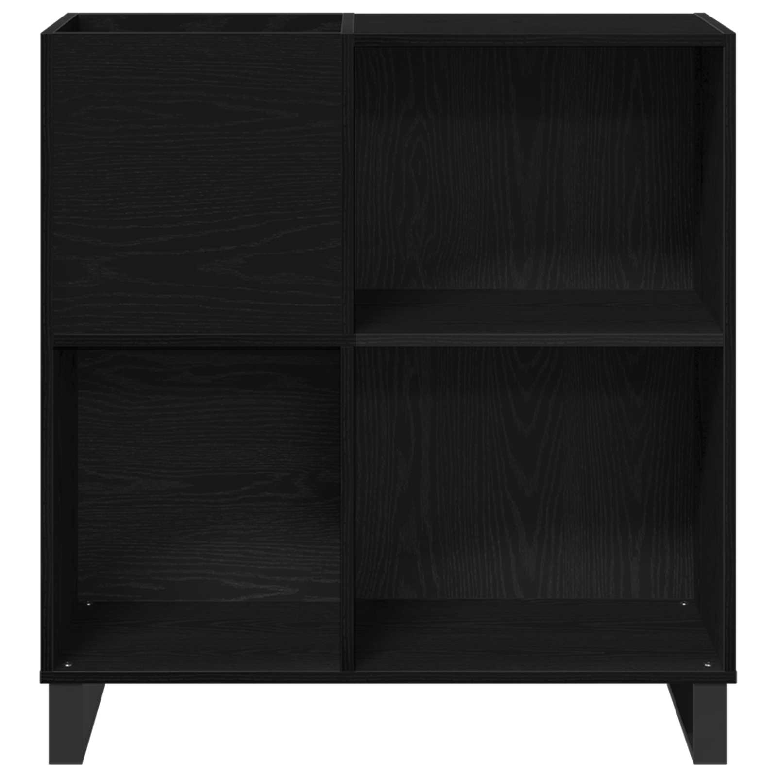 Dulap pentru discuri, stejar negru 84,5x38x89 cm lemn prelucrat — imaginea 5