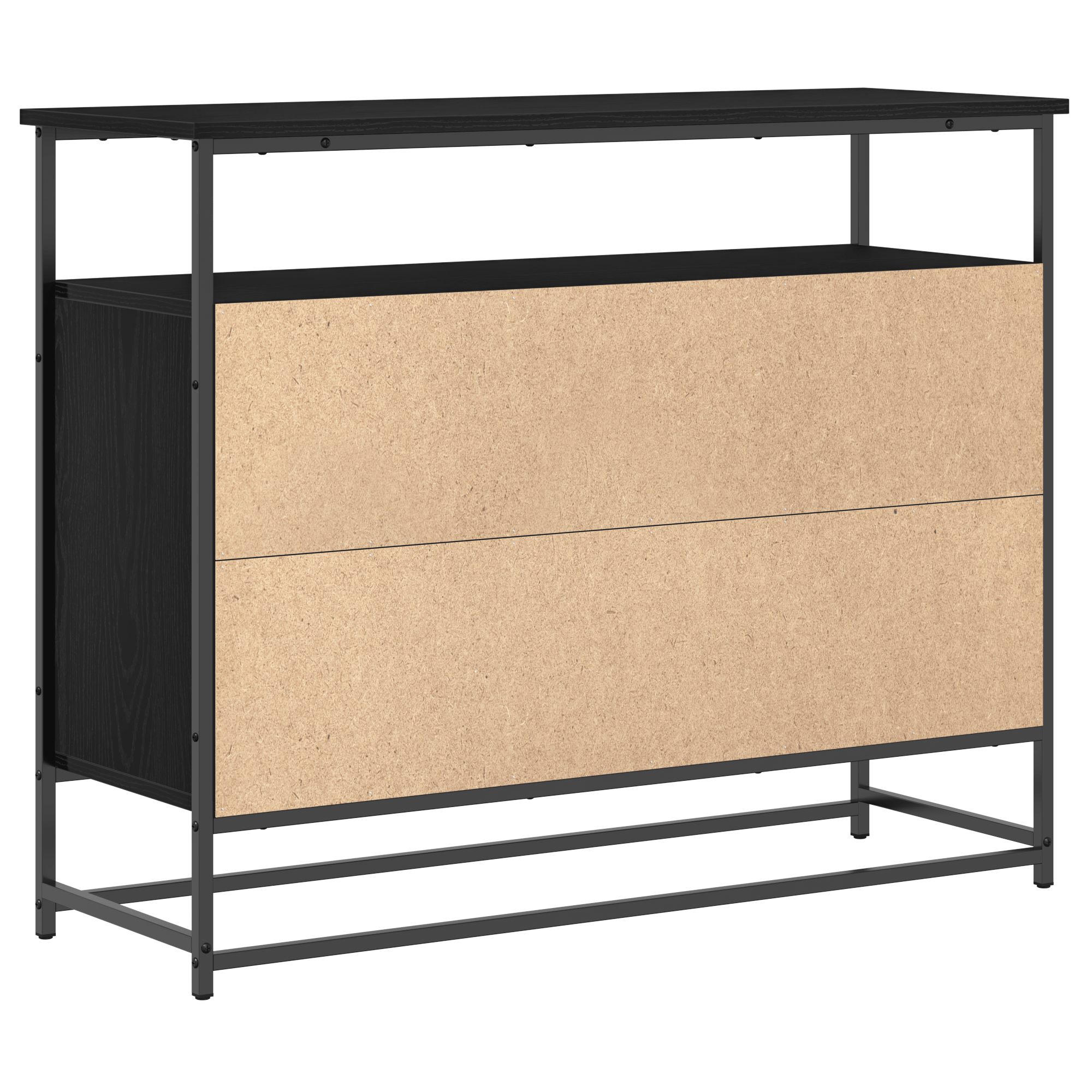 Dulap, stejar negru, 100x35x80 cm, lemn prelucrat si otel — imaginea 8