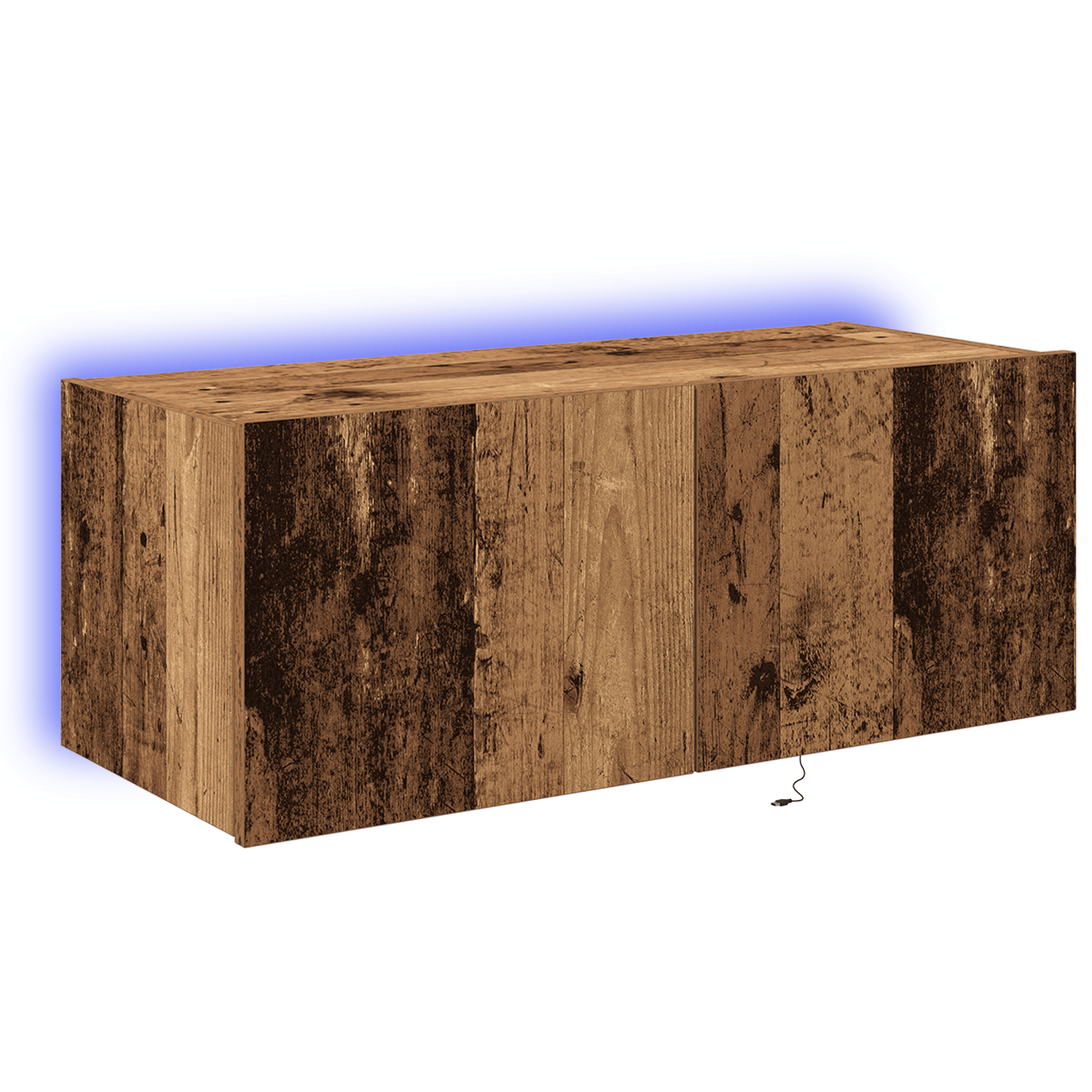 Dulap de perete cu LED-uri, lemn vechi, 80x35x31 cm — imaginea 2