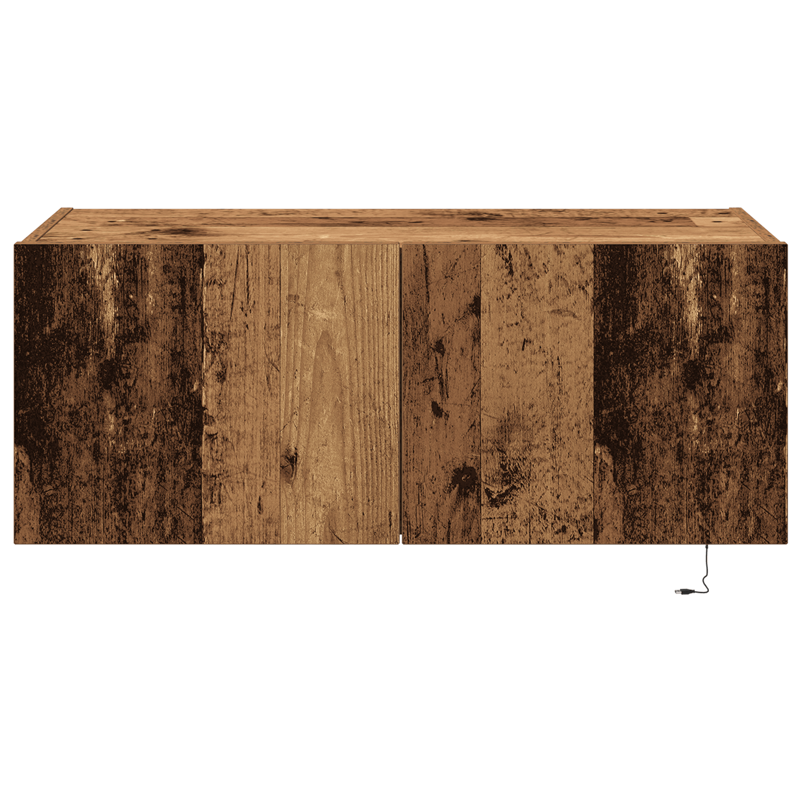 Dulap de perete cu LED-uri, lemn vechi, 80x35x31 cm — imaginea 7