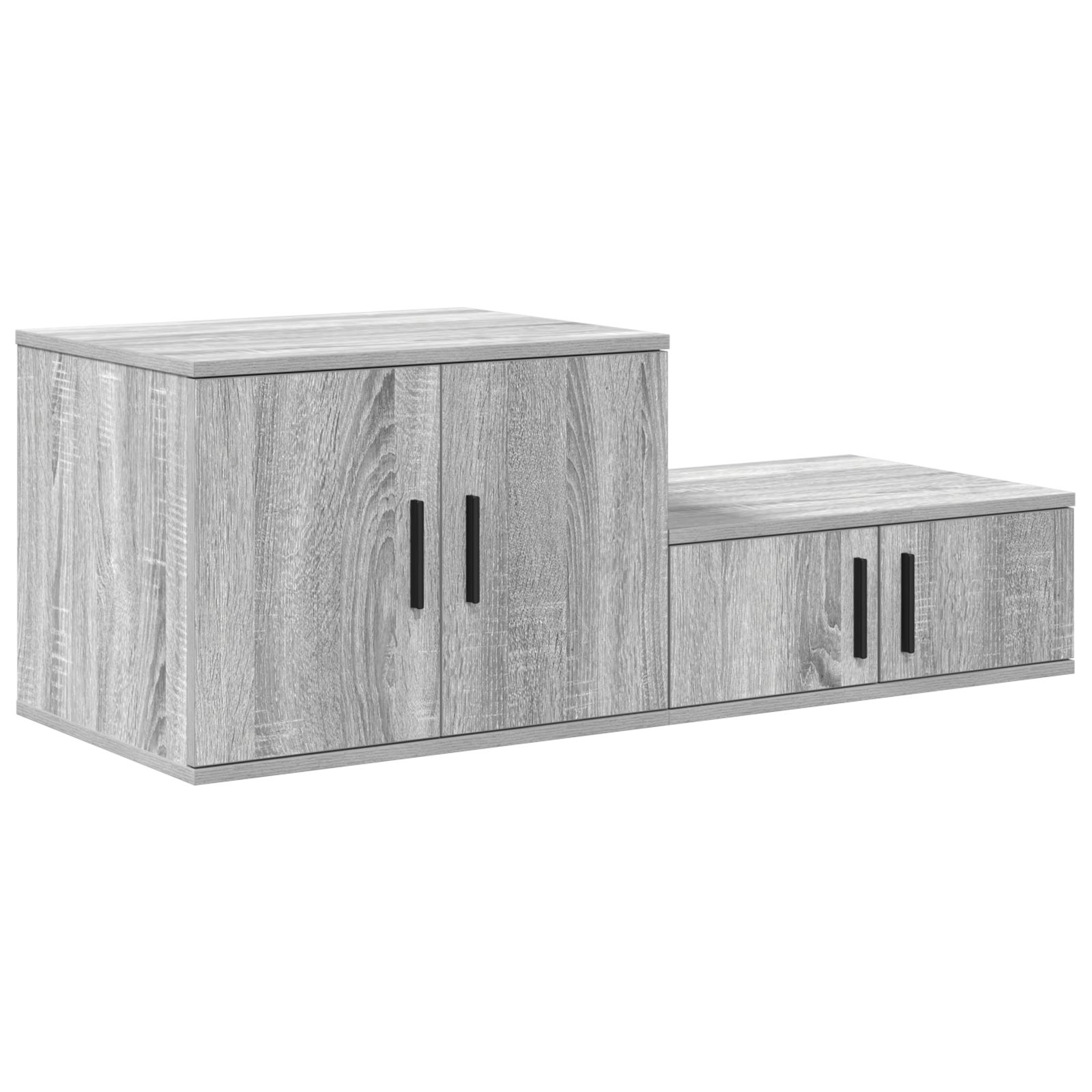 Dulap de depozitare, gri sonoma, 127x41x40 cm, lemn prelucrat — imaginea 5