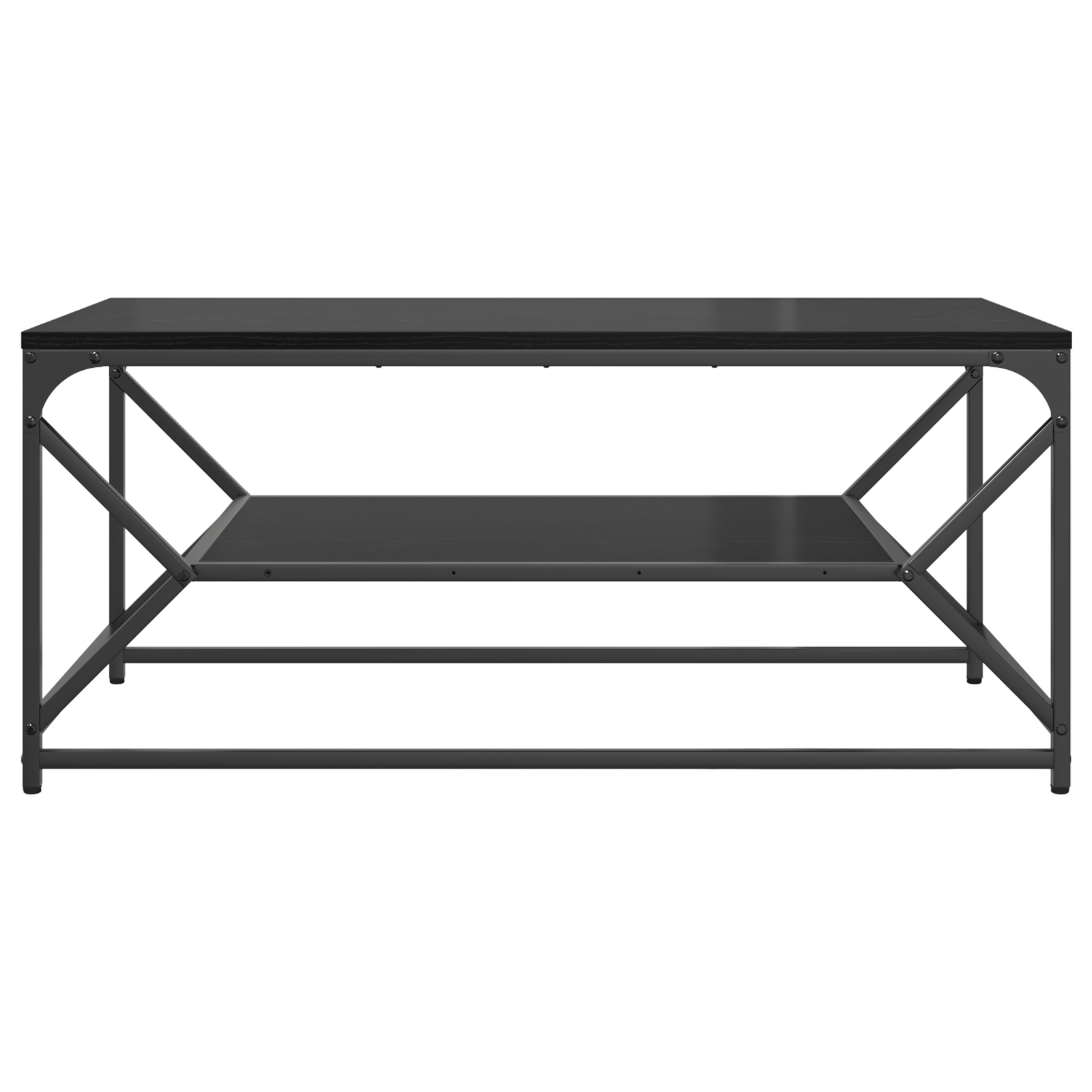 Masa de cafea cu raft, stejar negru, 90x50x40 cm lemn prelucrat — imaginea 5