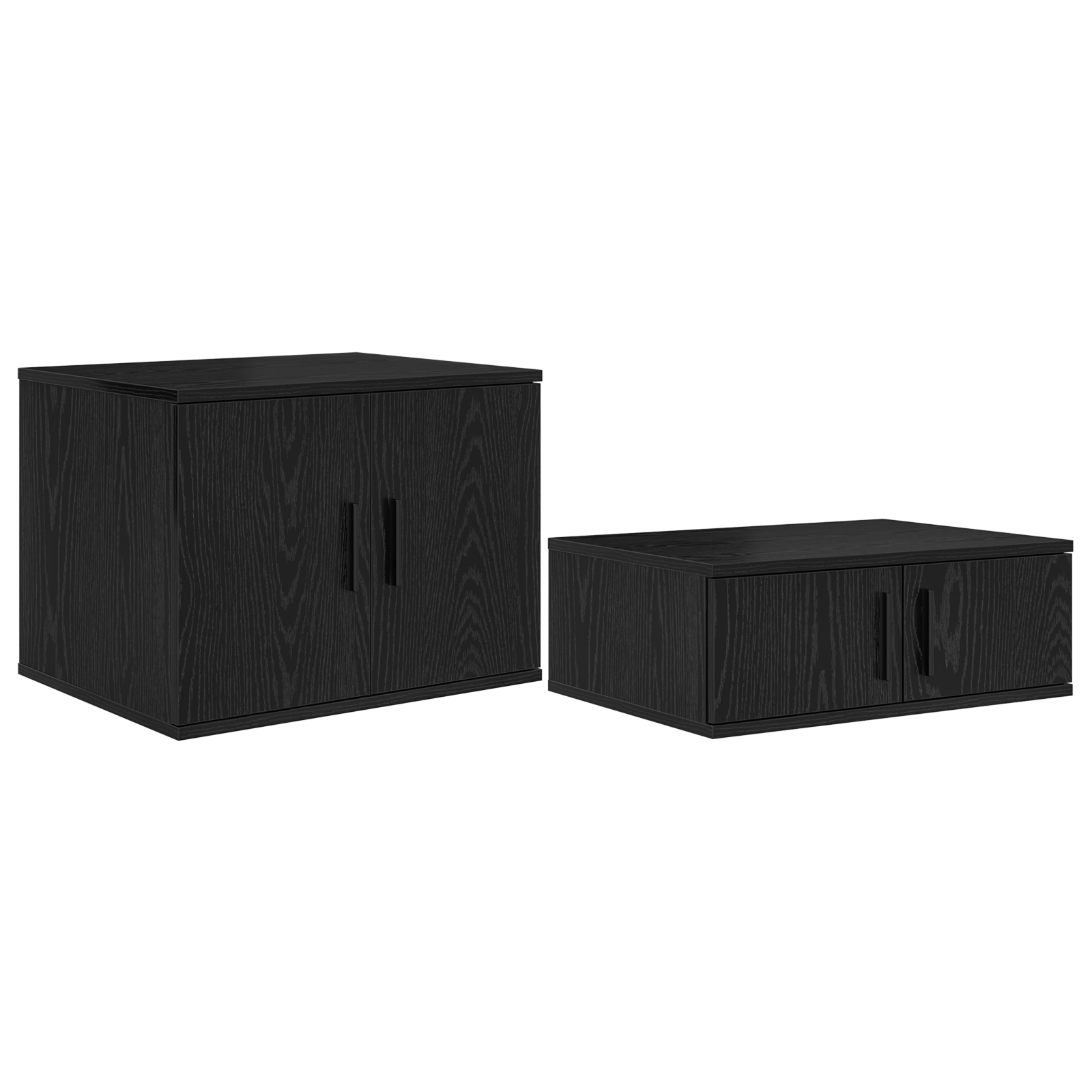 Dulap de Stocare Negru 103x41x40 cm din lemn — imaginea 2