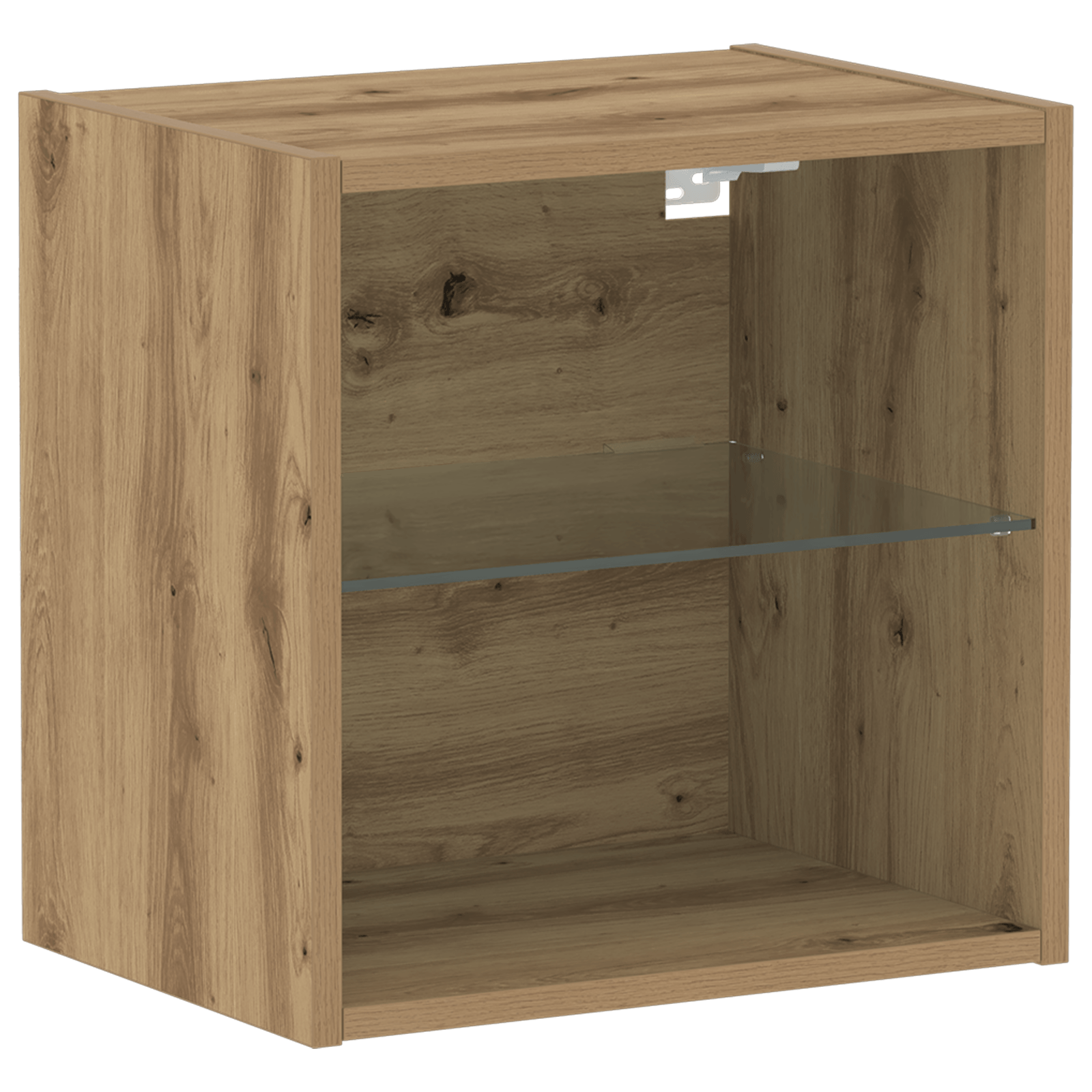 Raft suspendat, stejar artizanal, 40x28,5x40 cm, lemn prelucrat — imaginea 2