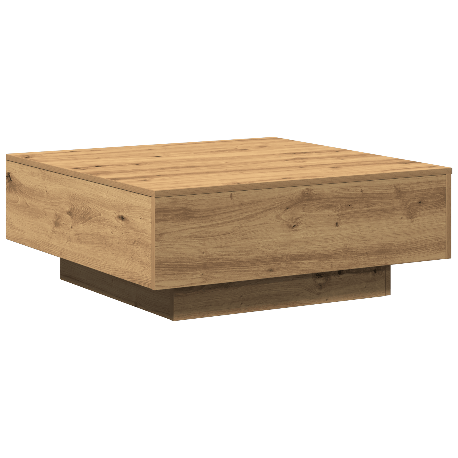 Masuta de cafea, stejar artizanal, 80x80x31 cm, lemn prelucrat — imaginea 2