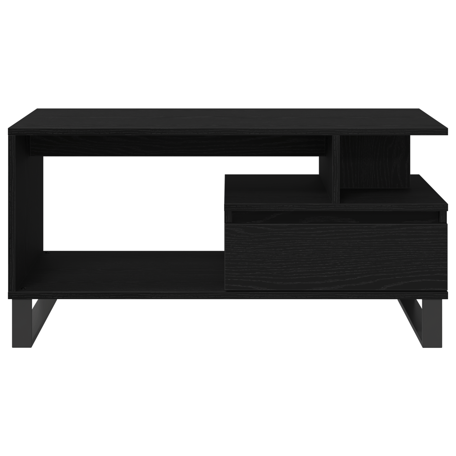 Masa de cafea Negru Stejar 90x49x45 cm Lemn prelucrat — imaginea 6